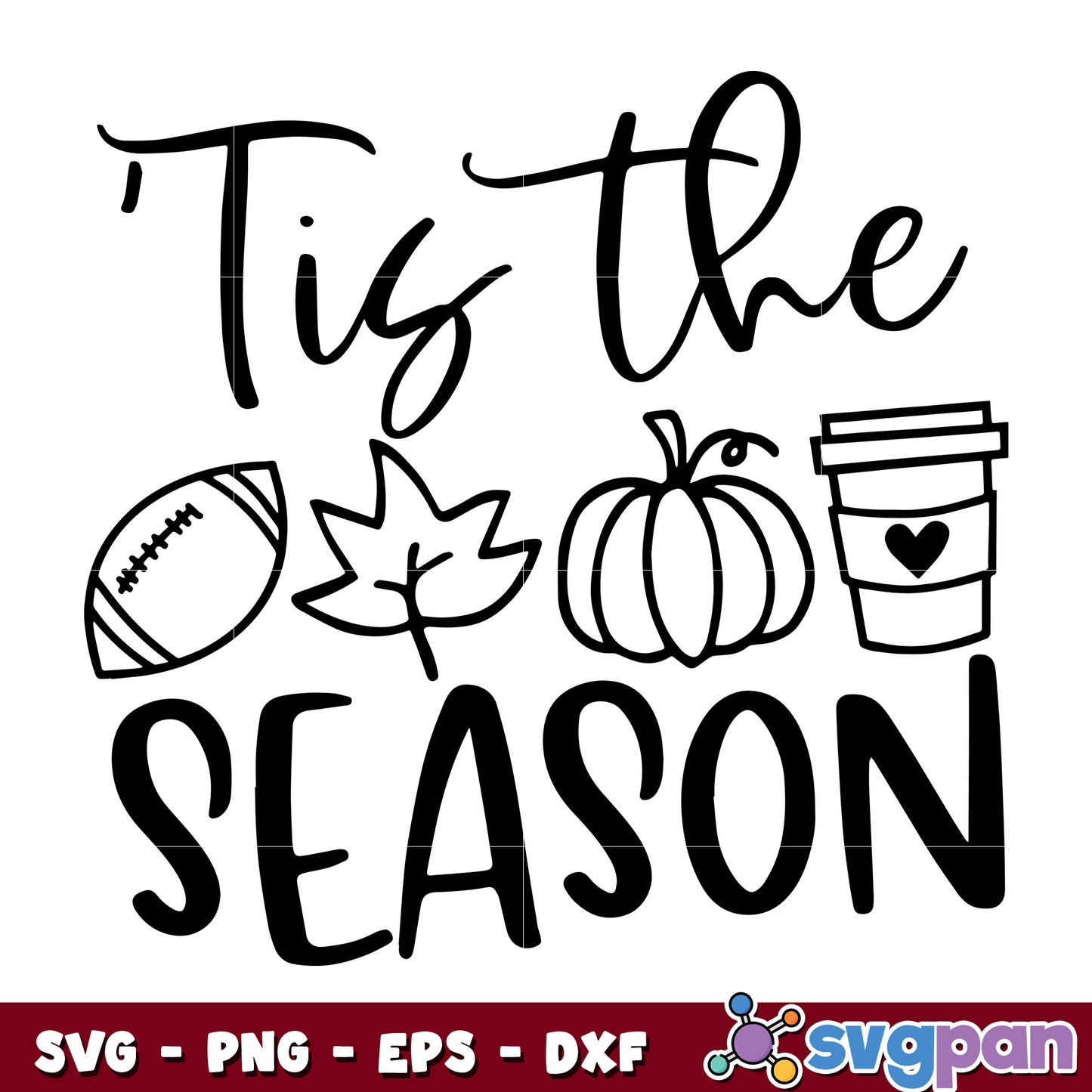 Tis the Season Fall Pumpkin svg