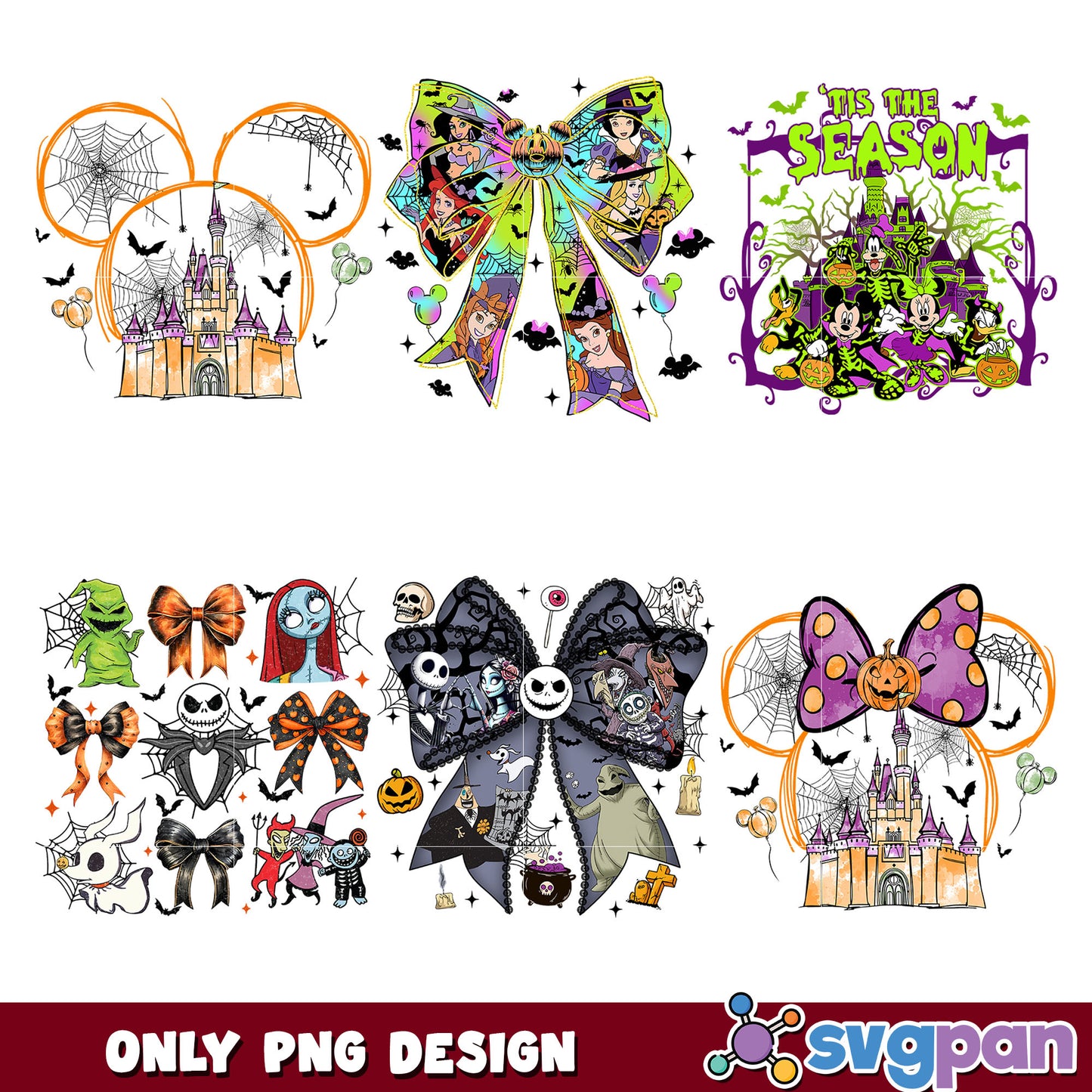 Tis the season bow png bundle