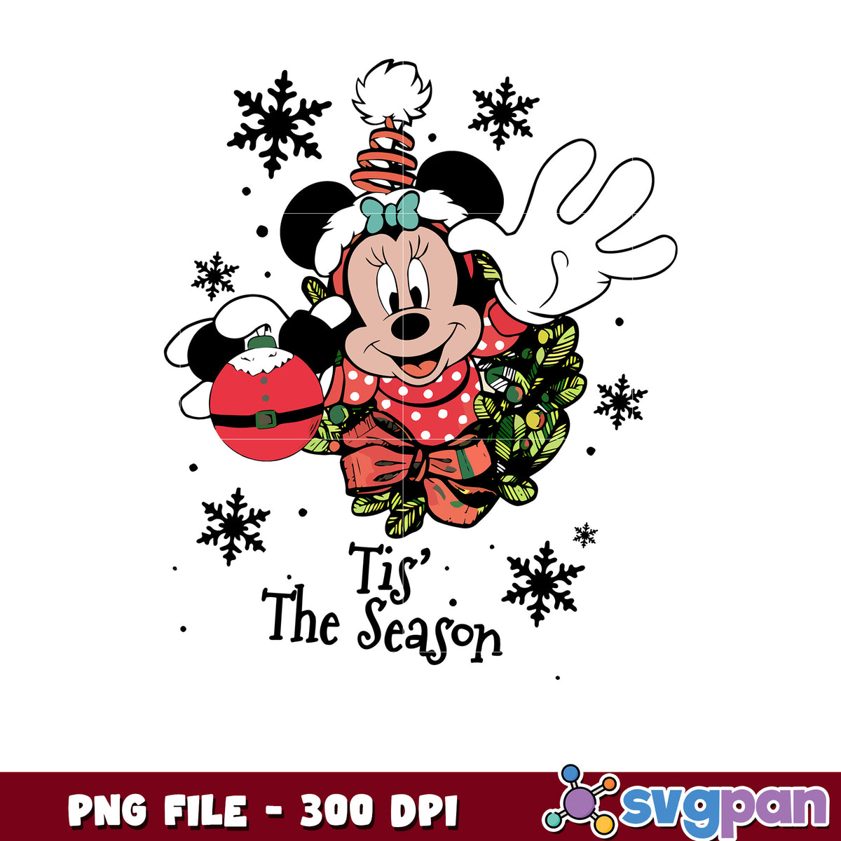 Tis the season mickey png, chistmas tree png, disney png