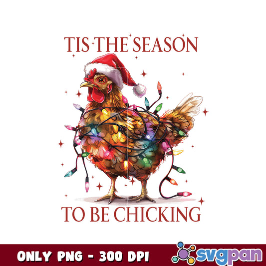 Tis the season to be chicking christmas lights png