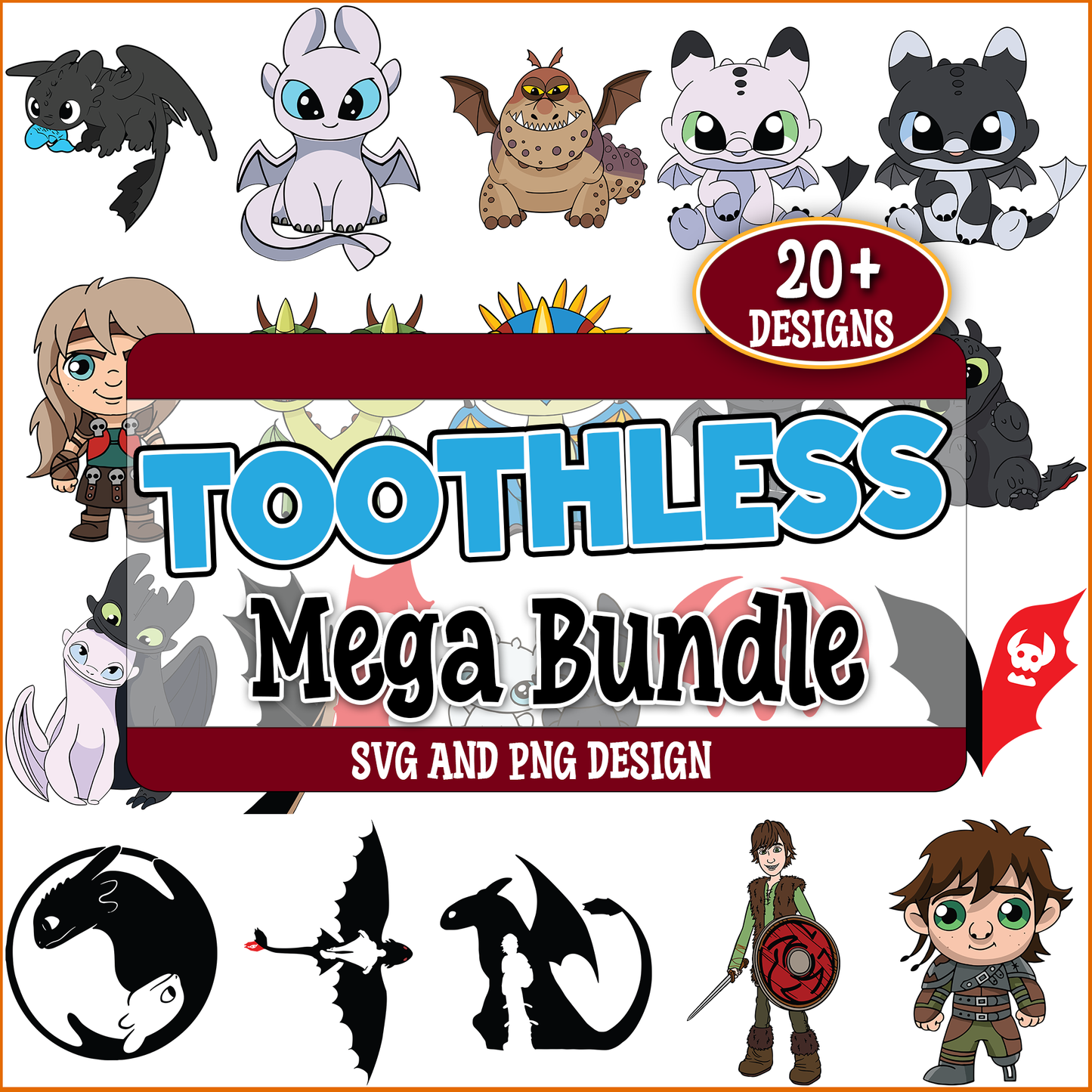 Toothless and hiccup svg bundle