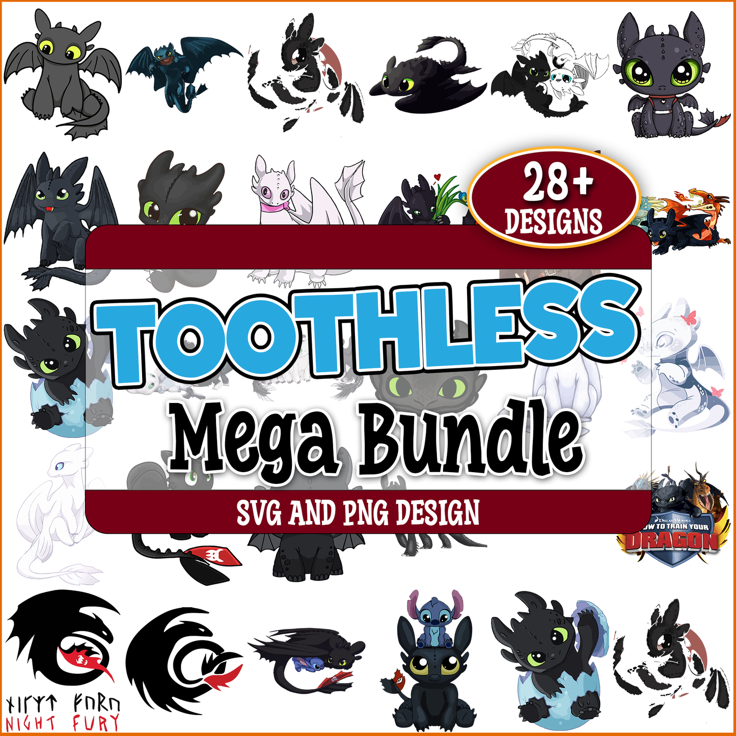 Toothless design svg bundle