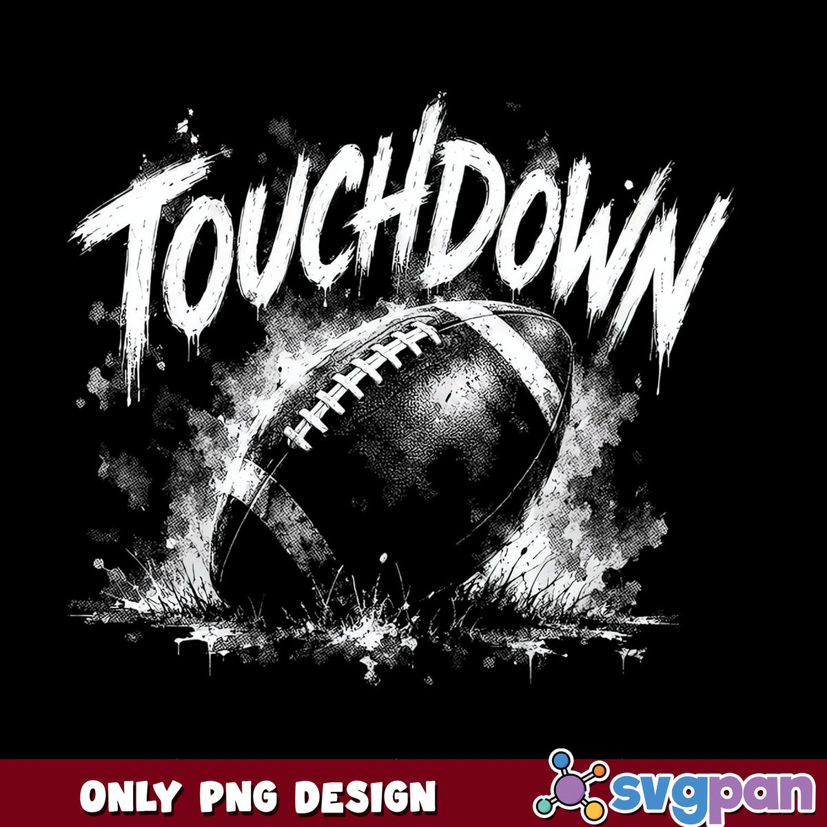 Touchdown Football Grunge PNG, Football Season PNG, Sports PNG