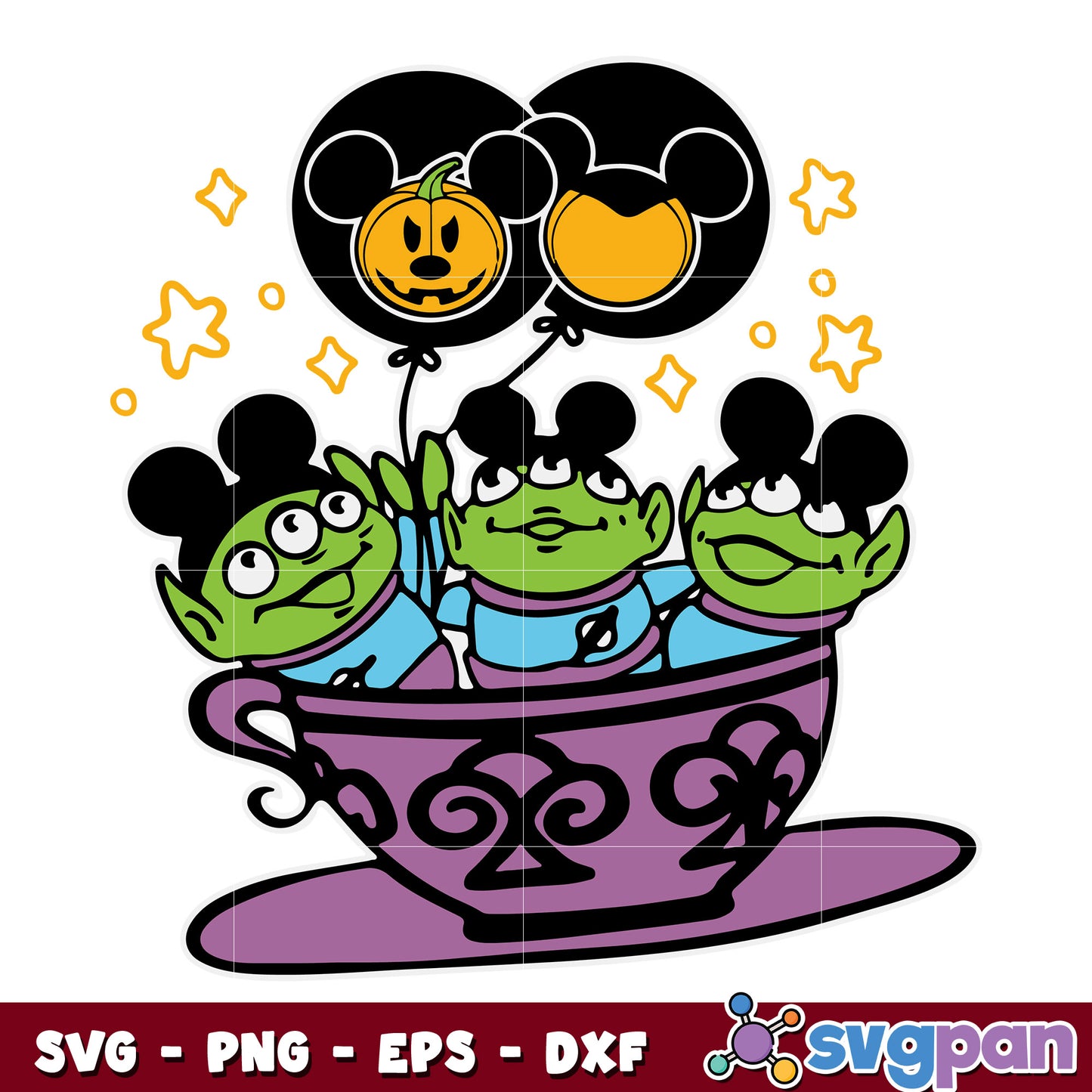 Toy Story Aliens Mickey Halloween svg