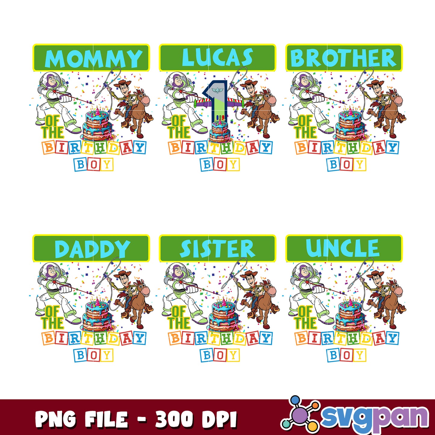 Toy Story Birthday Bundle PNG 300 DPI
