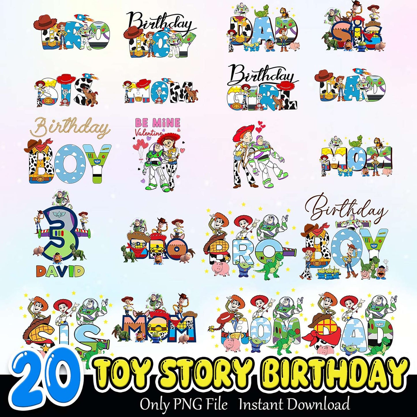Toy Story Birthday SVG Bundle