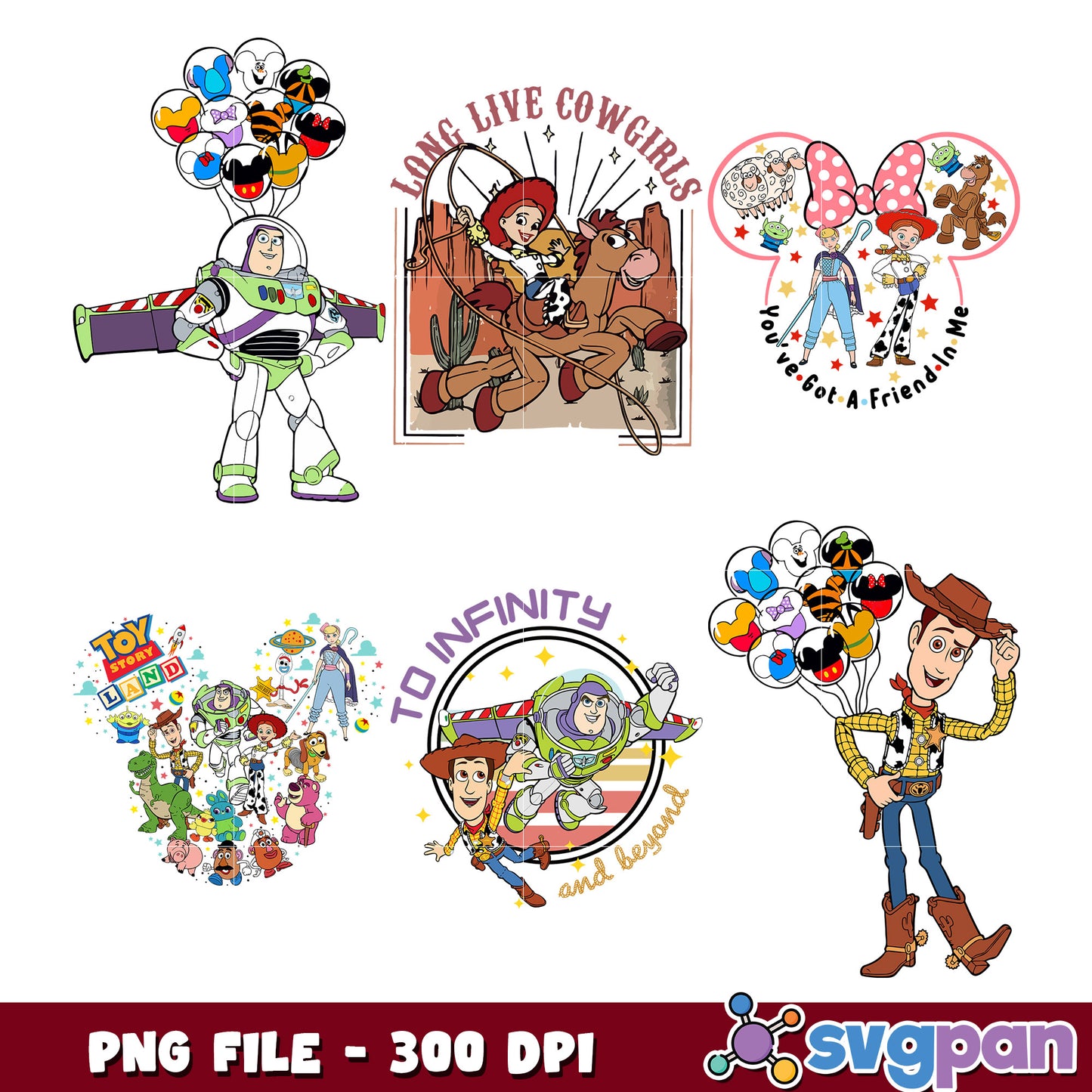 Toy Story Bundle PNG 300 DPI