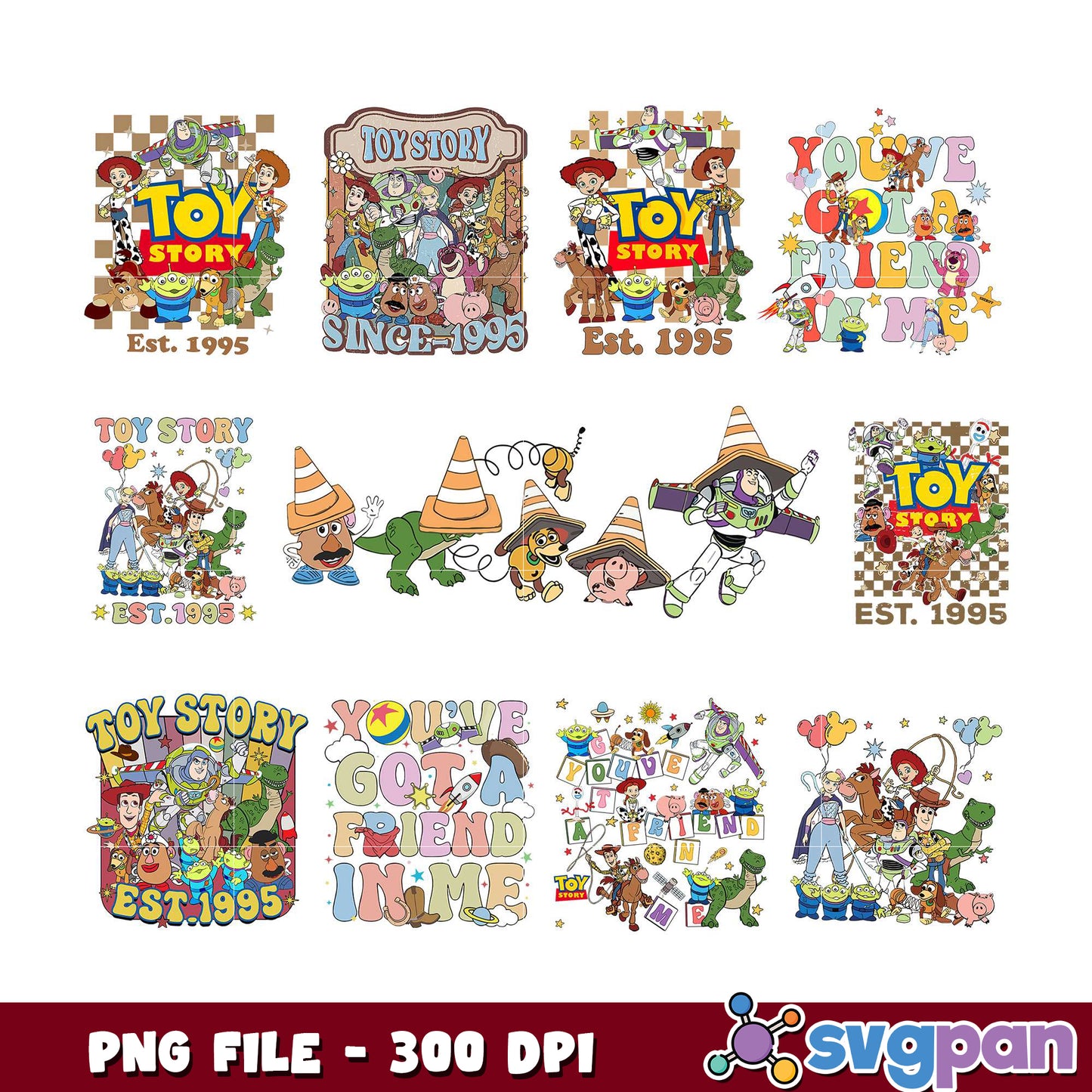 Toy Story Bundle PNG 300 DPI Designs