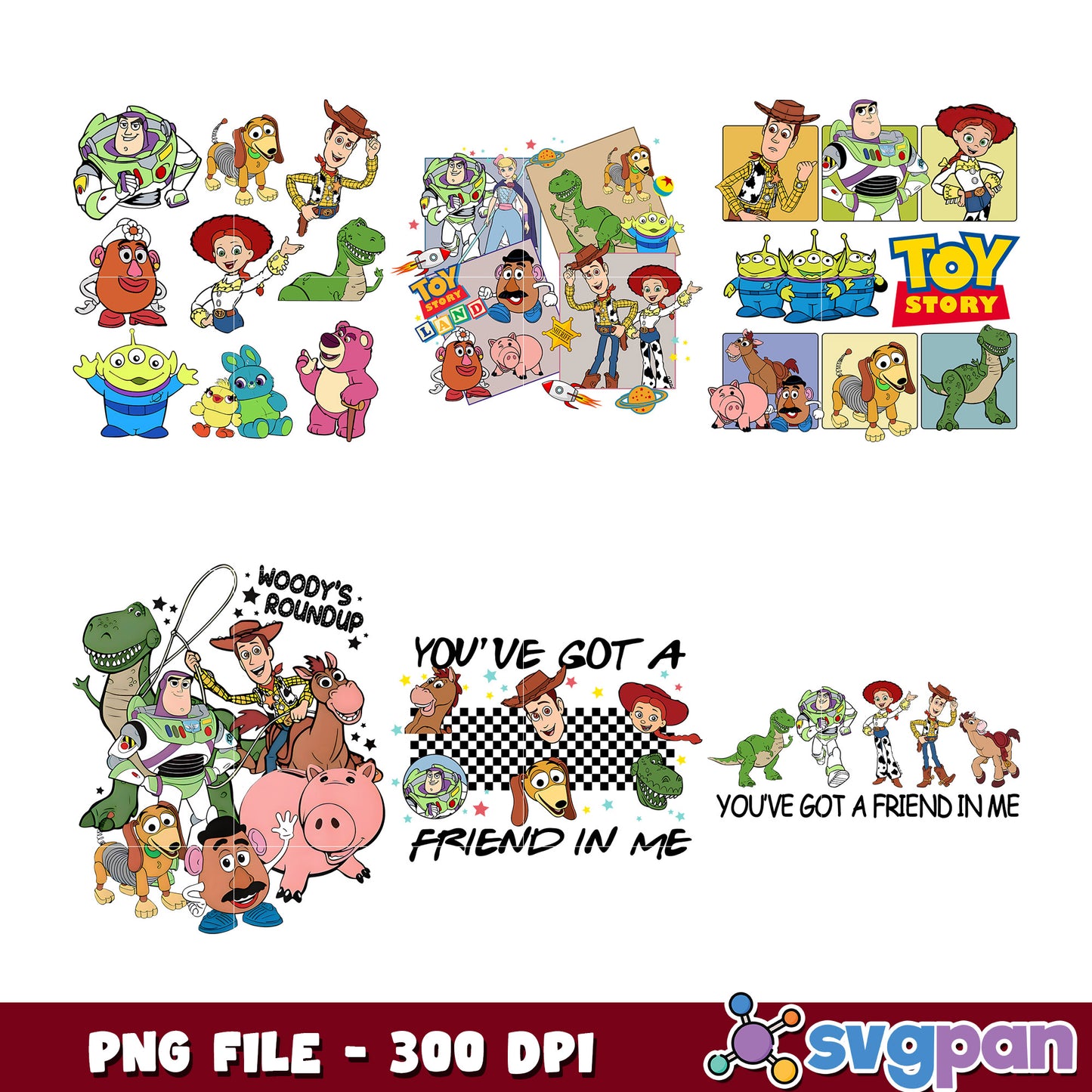 Toy Story Character Bundle PNG for Kids Art Projects