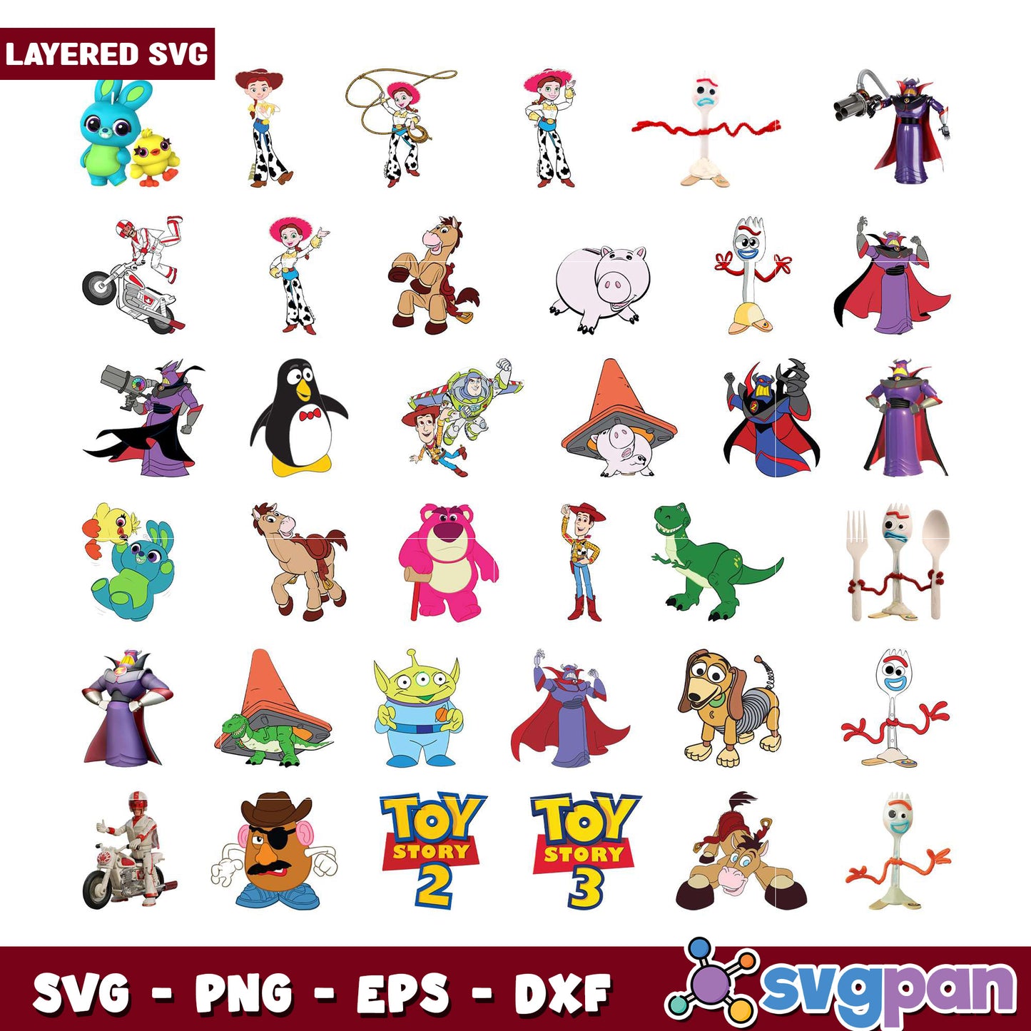 Toy Story Character SVG Bundle for Crafting Fans