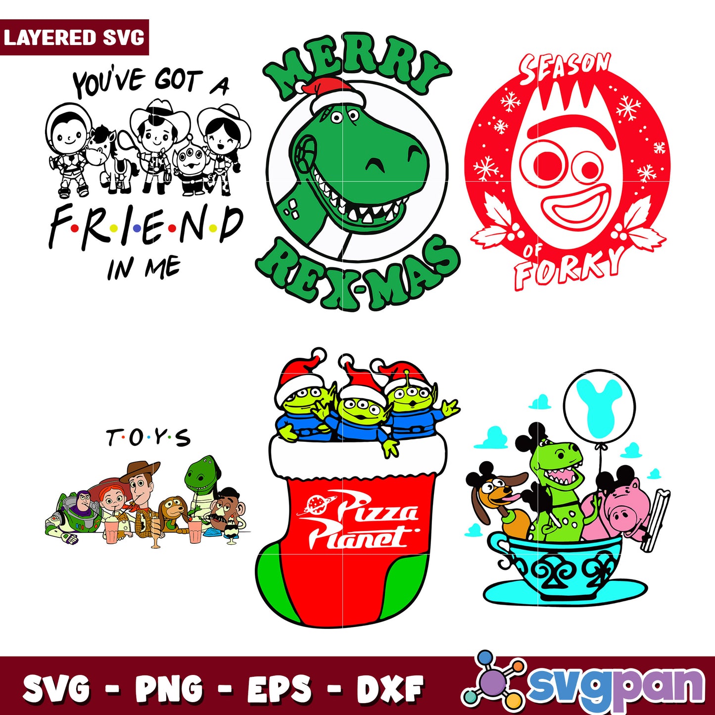 Toy Story Christmas SVG Bundle