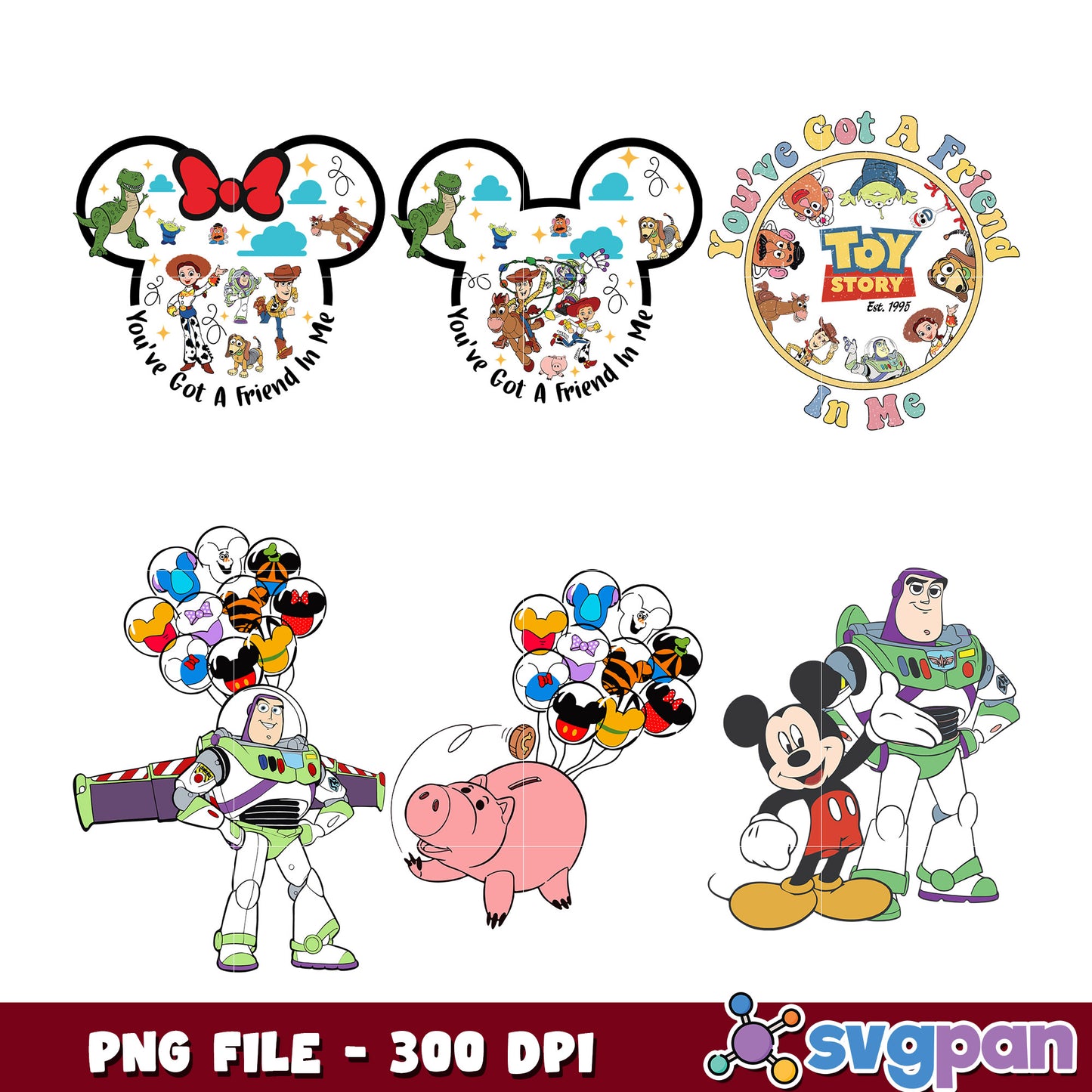 Toy Story Mickey Mouse Bundle PNG 300DPI