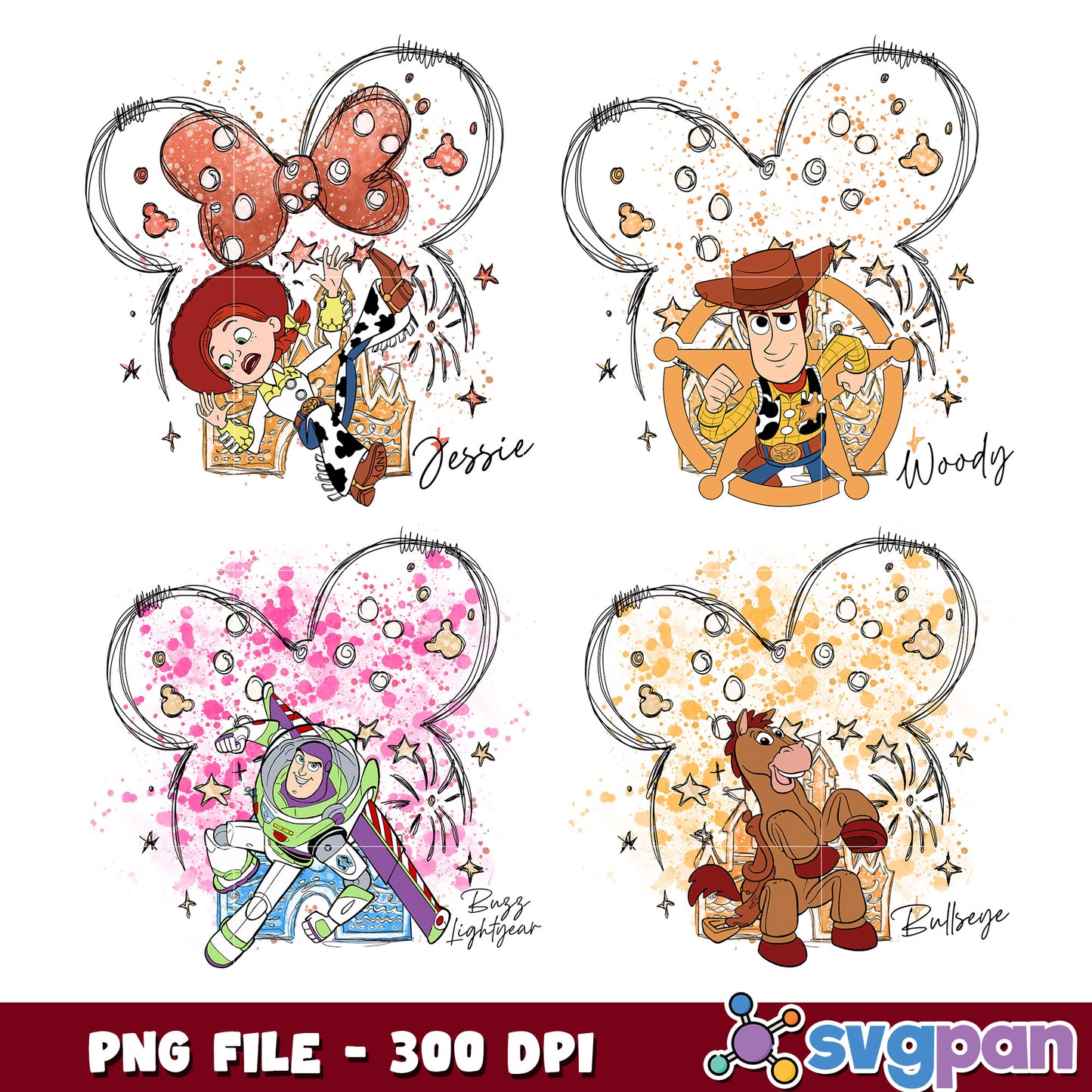 Toy Story PNG Bundle 300 DPI