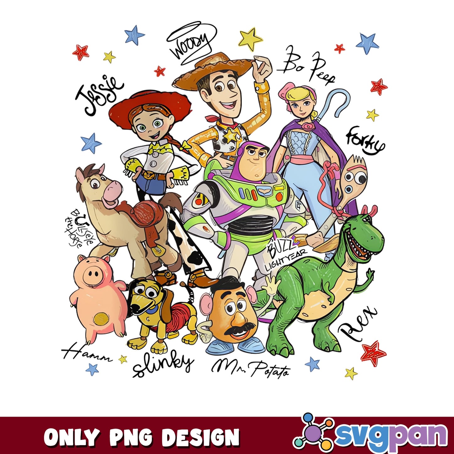 Toy Story Characters PNG, Woody Buzz Lightyear PNG, Disney PNG