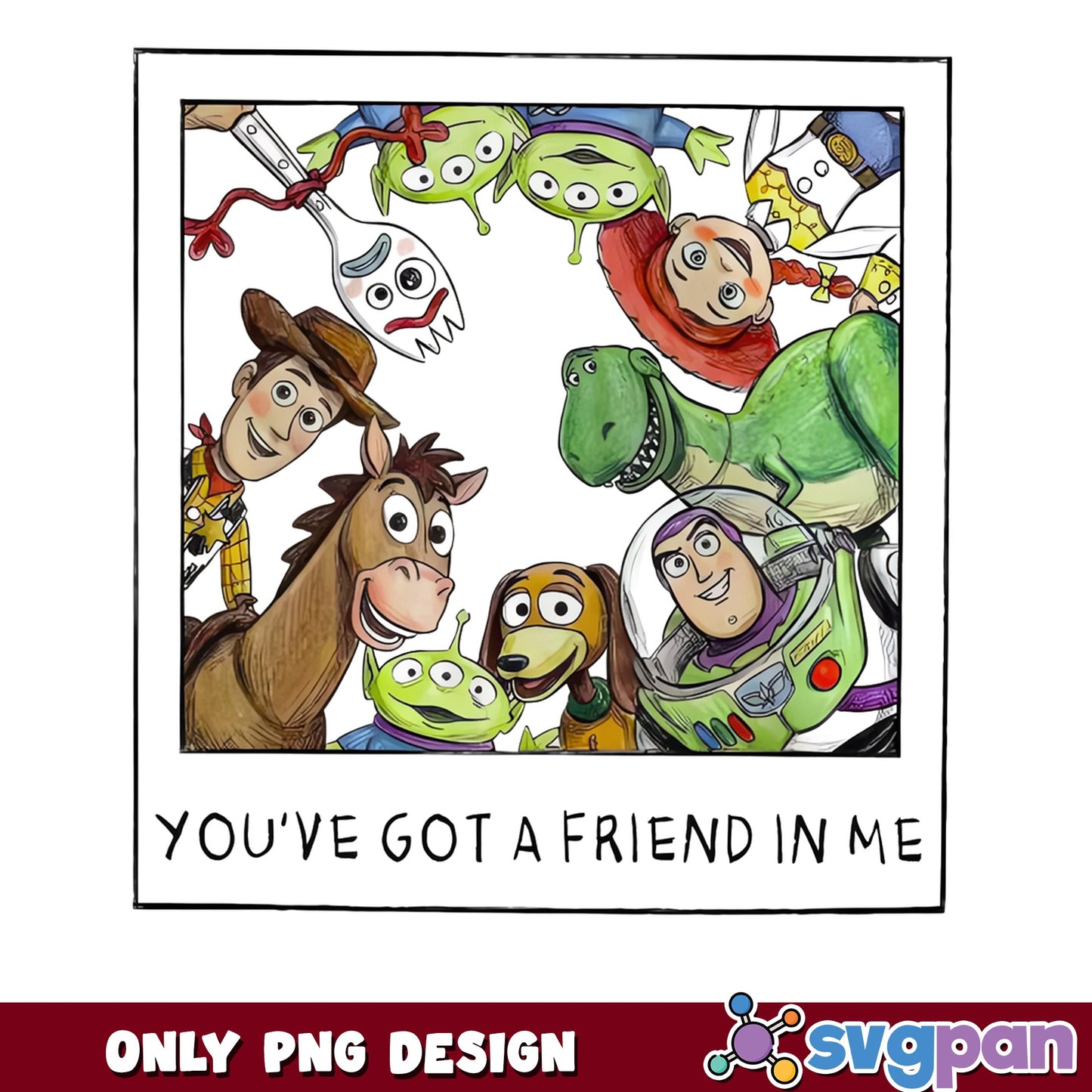 Toy Story Characters Polaroid PNG, Woody Buzz Lightyear PNG, Disney Pixar PNG