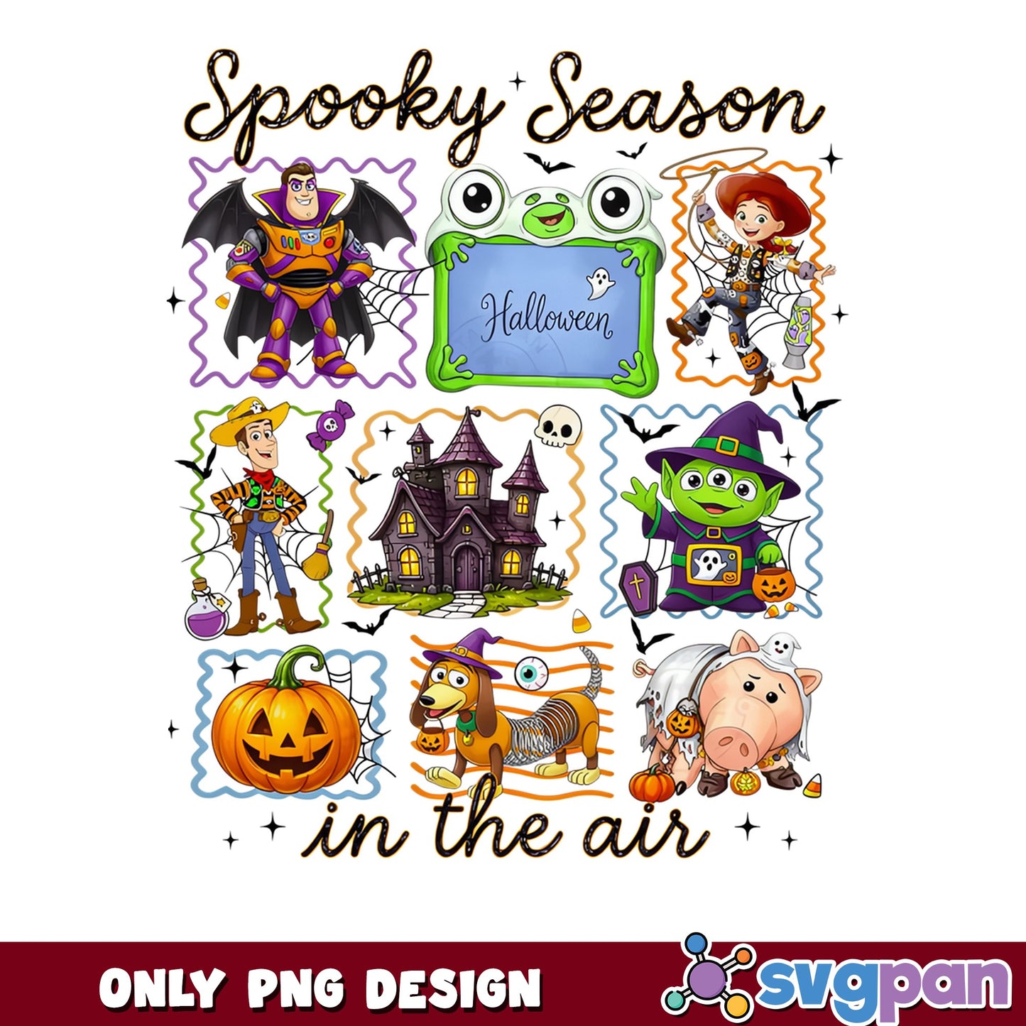 Toy Story Halloween PNG, Spooky Season In The Air PNG, Disney PNG