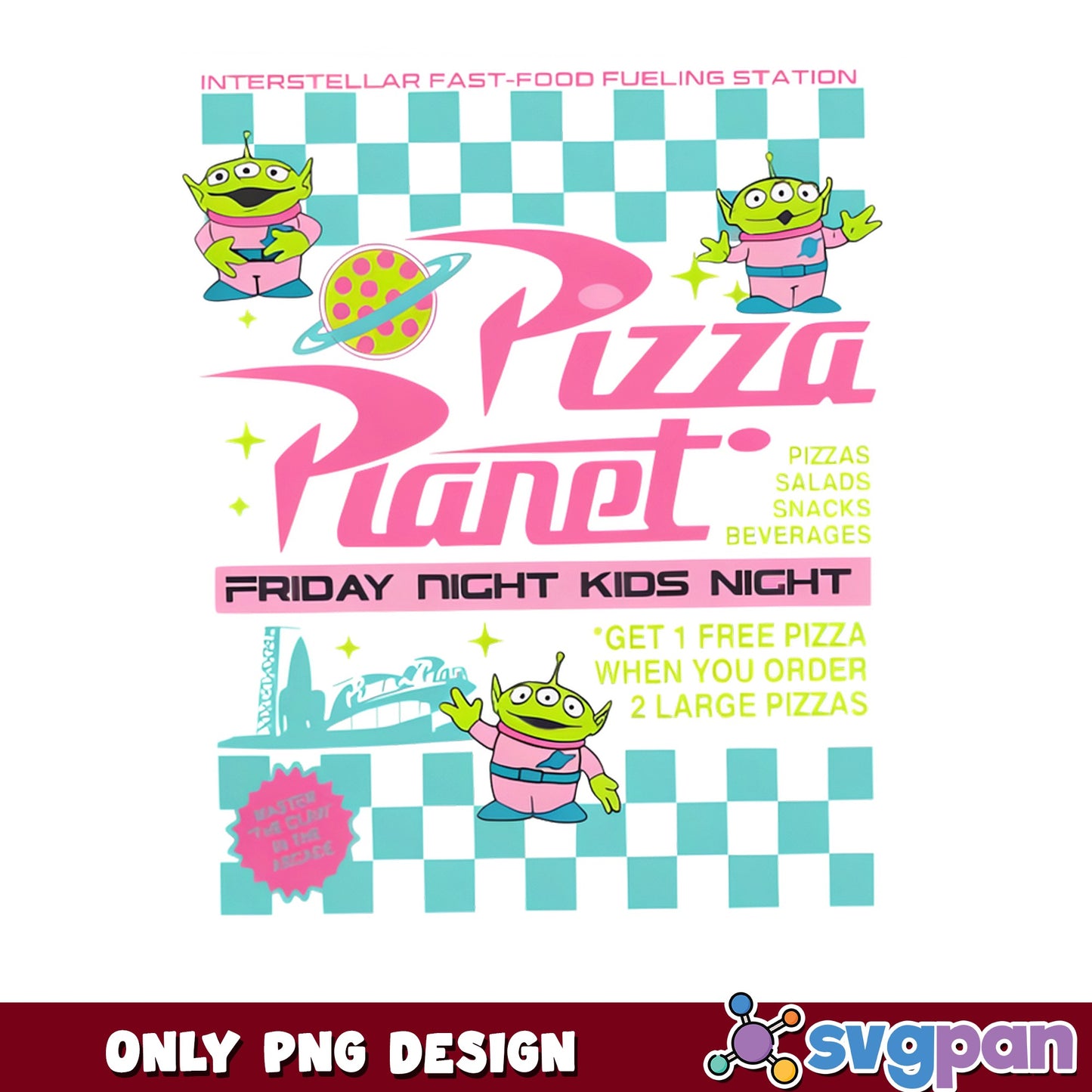 Toy Story Pizza Planet PNG, Disney Alien PNG, Toy Story PNG