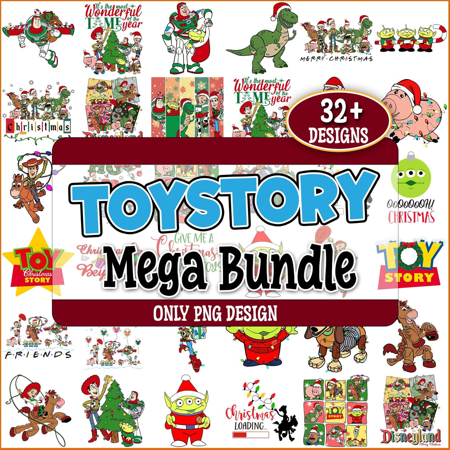 Toy story christmas png bundle
