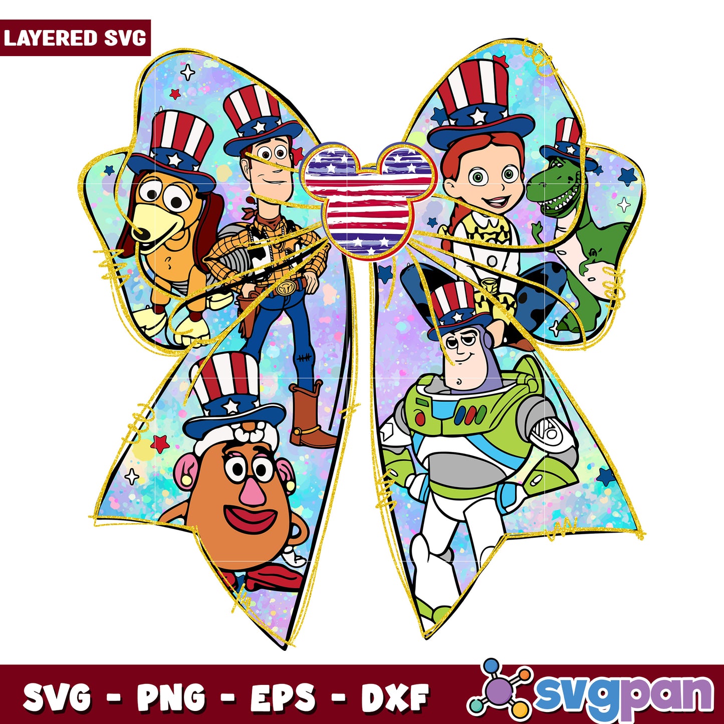 Toy story independence day png, woody and buzz png, disney pixar png