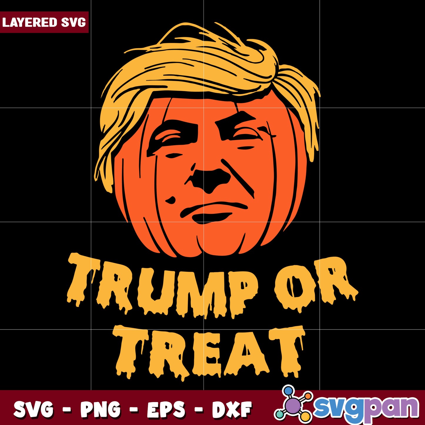 Trump or treat svg, halloween cartoons svg, spooky cartoons svg
