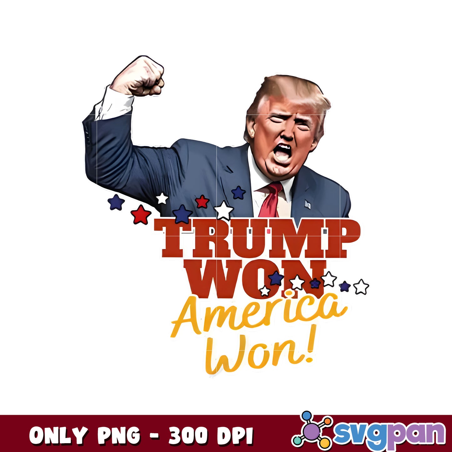 Trump won America Won png