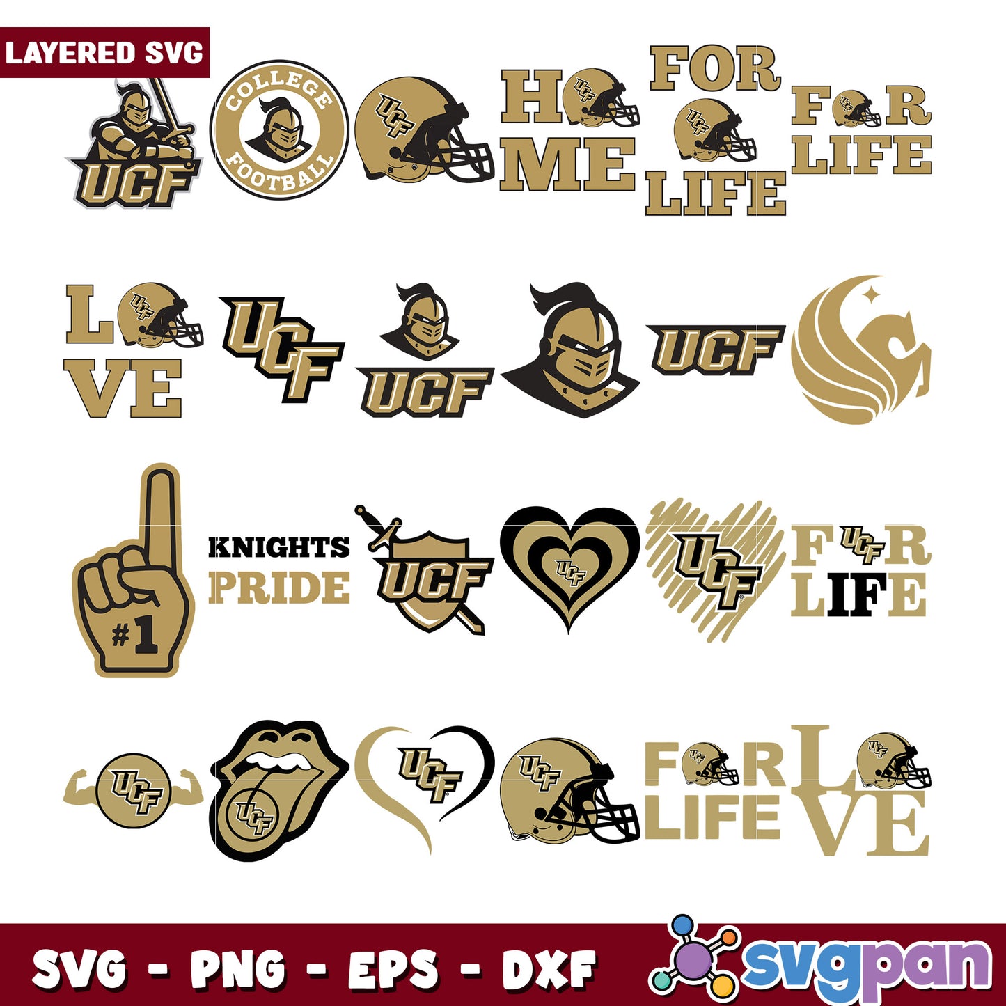 UCF College Football SVG Bundle for Fans and Crafts
