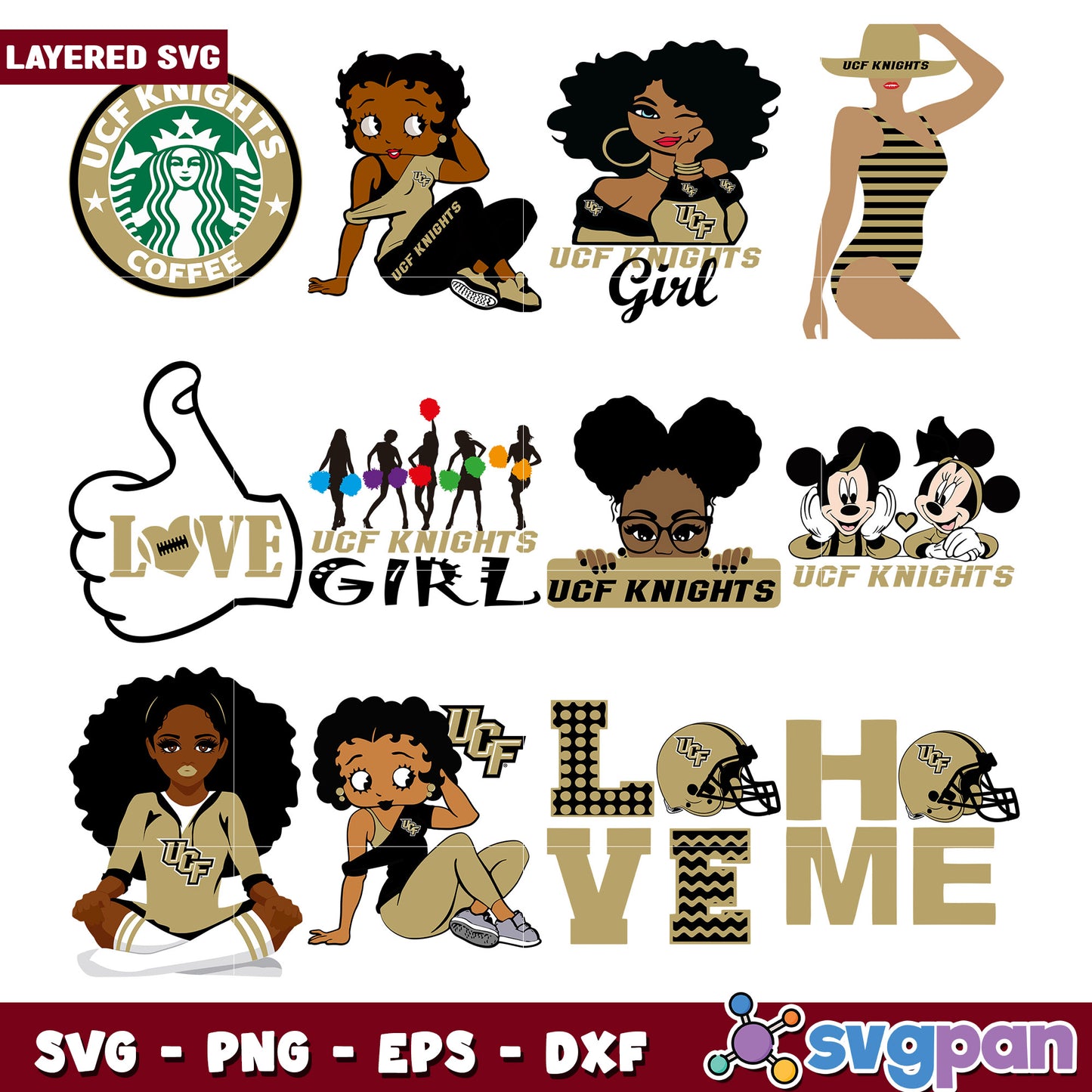 UCF Knights SVG Bundle Girl Power Designs