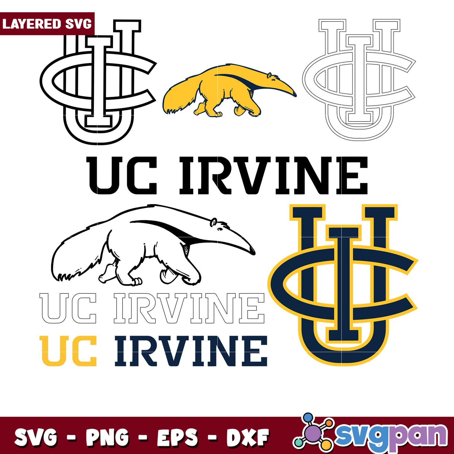 UC Irvine Anteater SVG Bundle
