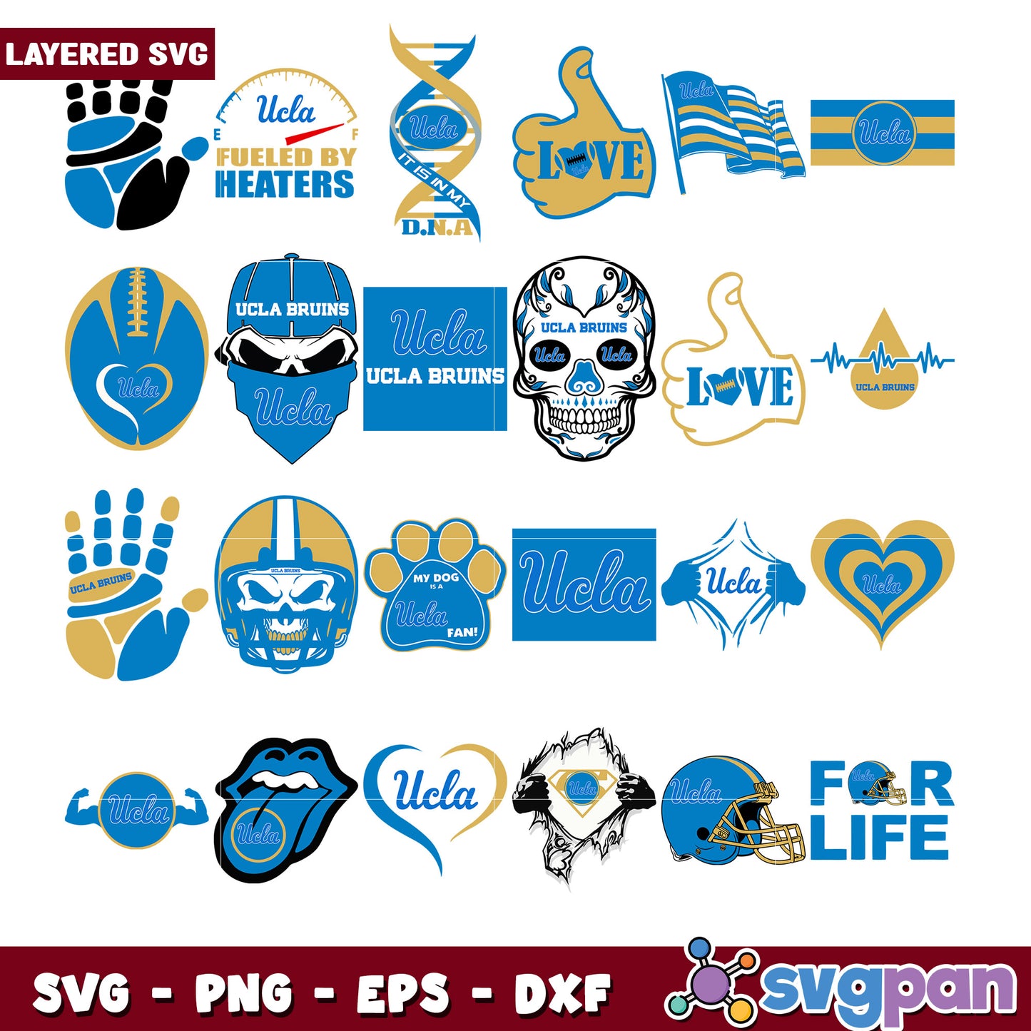 UCLA Bruins SVG Bundle for Creative Projects