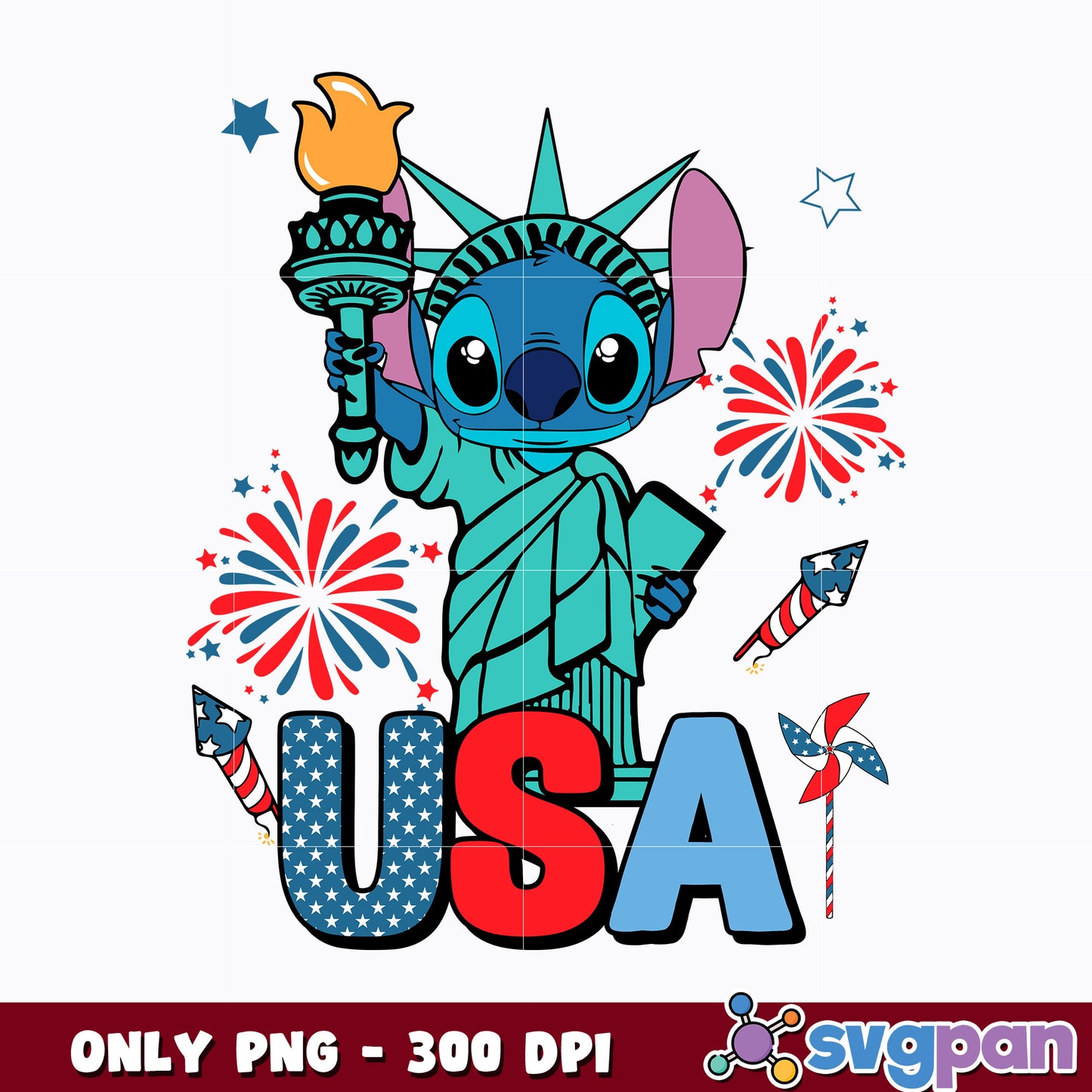 Stitch USA 4th Of July png