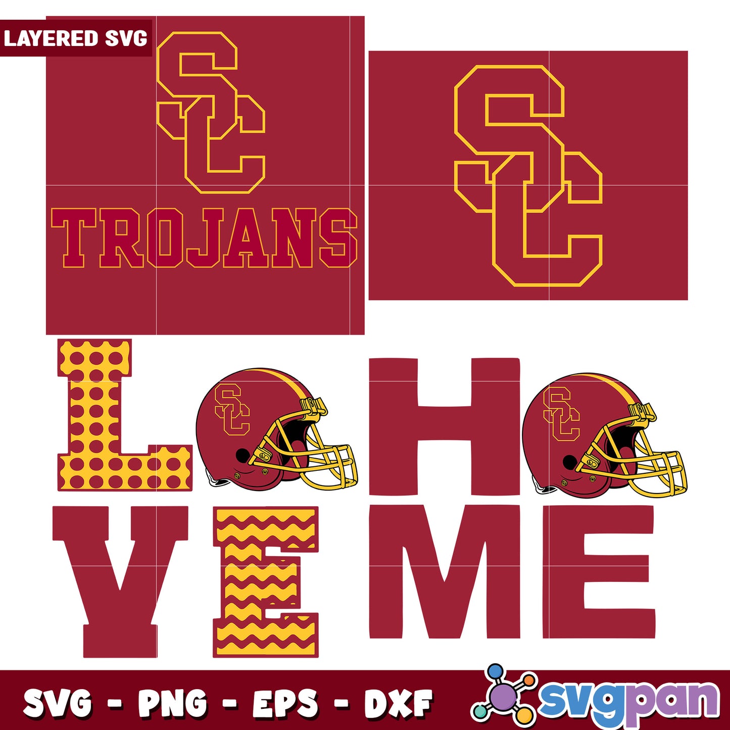 USC Trojans Love Home SVG Bundle