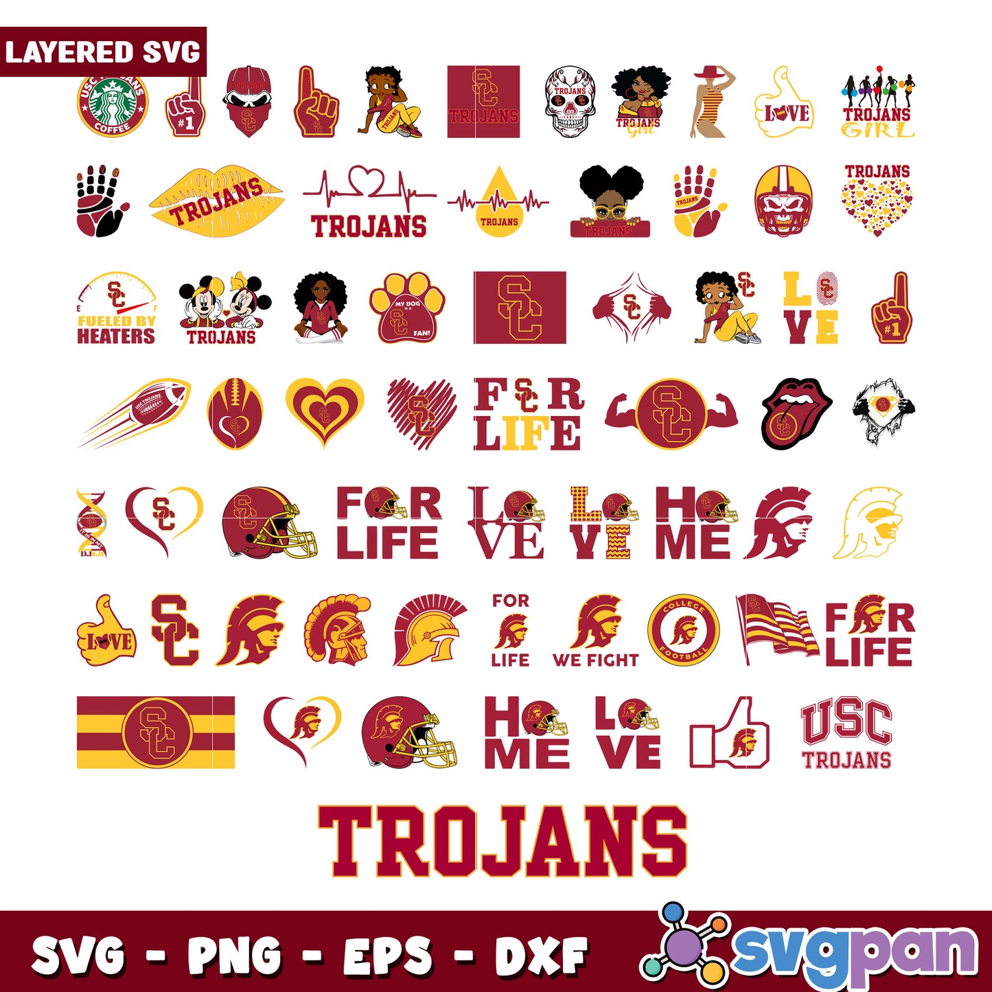 USC Trojans SVG Bundle PNG EPS DXF