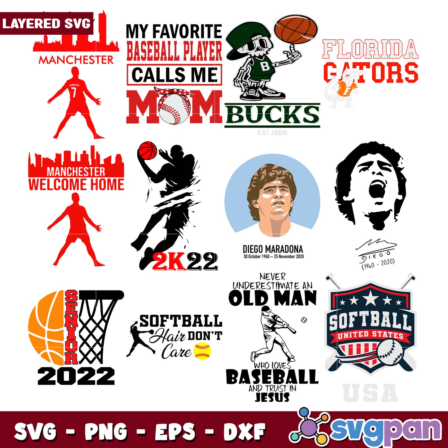 Ultimate Sports Bundle SVG Designs for Every Fan