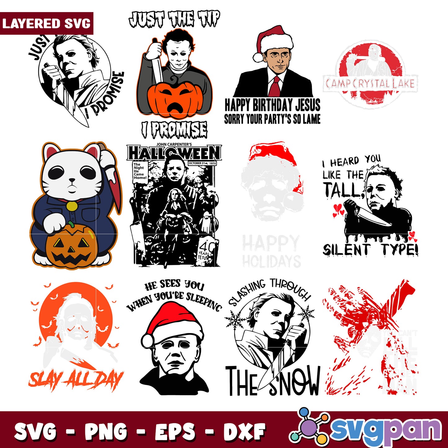 Unique Halloween and Holiday SVG Bundle Designs