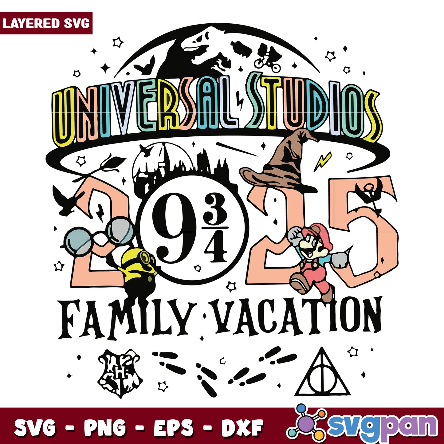 Universal studio family vacation svg, disney movies svg, family vacation svg