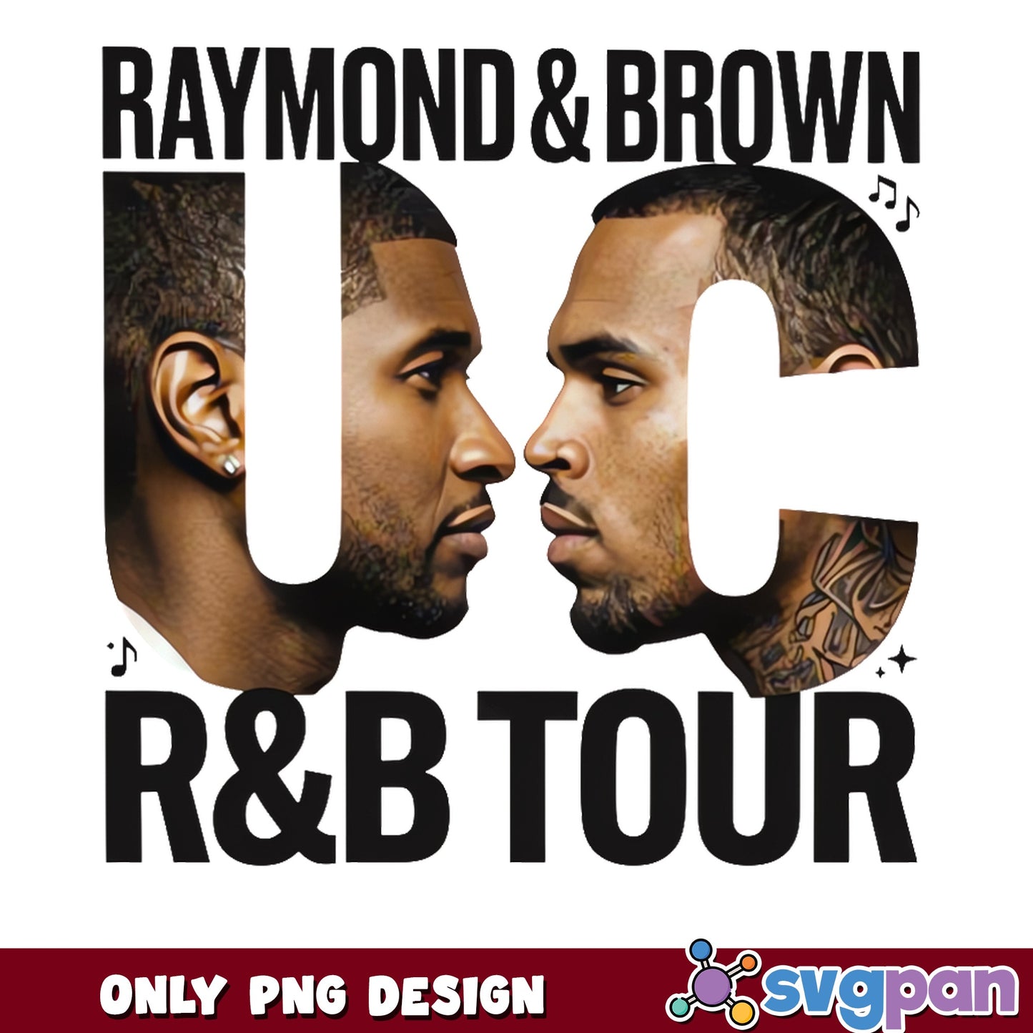 Usher And Chris Brown PNG, Raymond And Brown RnB Tour PNG, Concert PNG