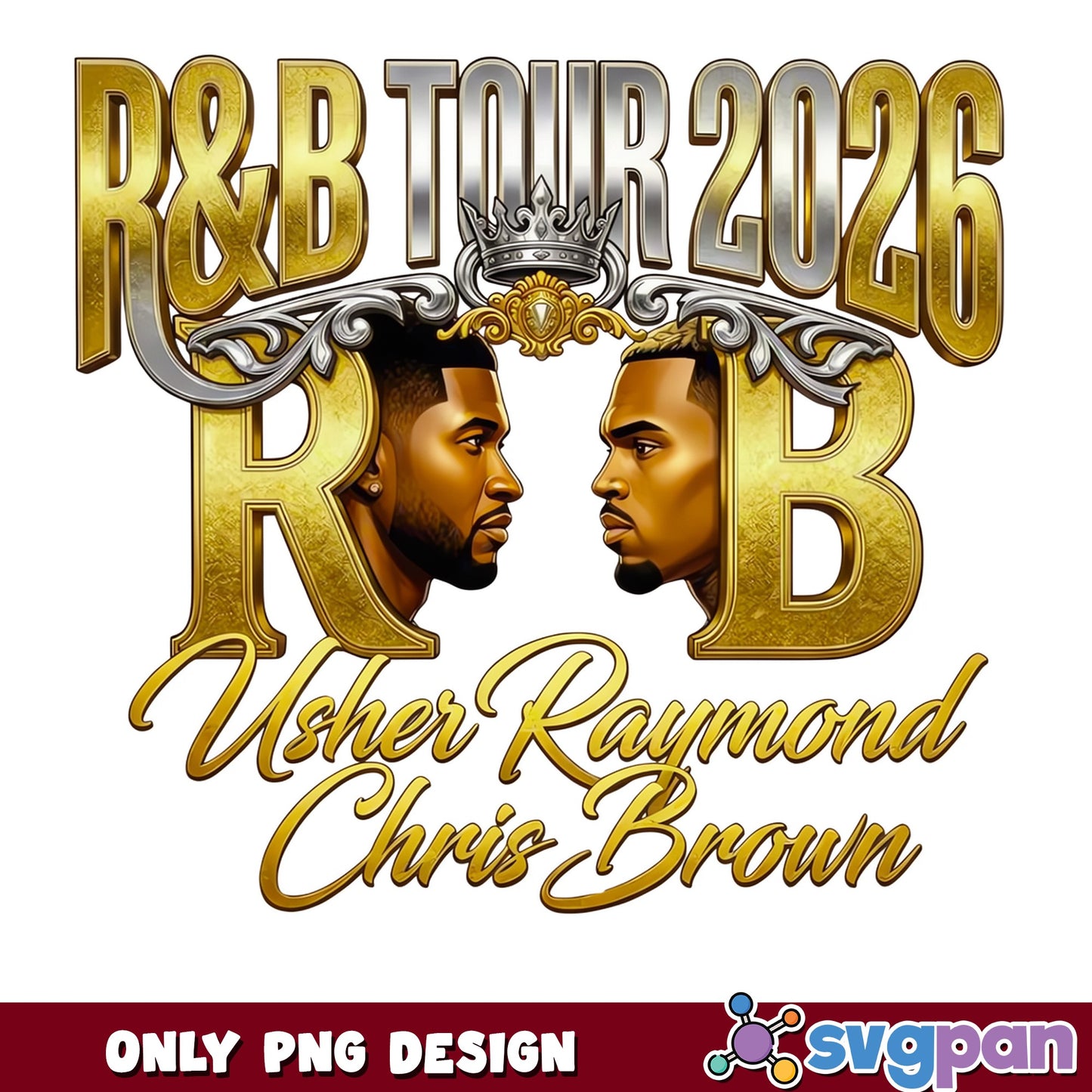 Usher And Chris Brown RnB Tour 2026 PNG, Concert PNG, Music PNG