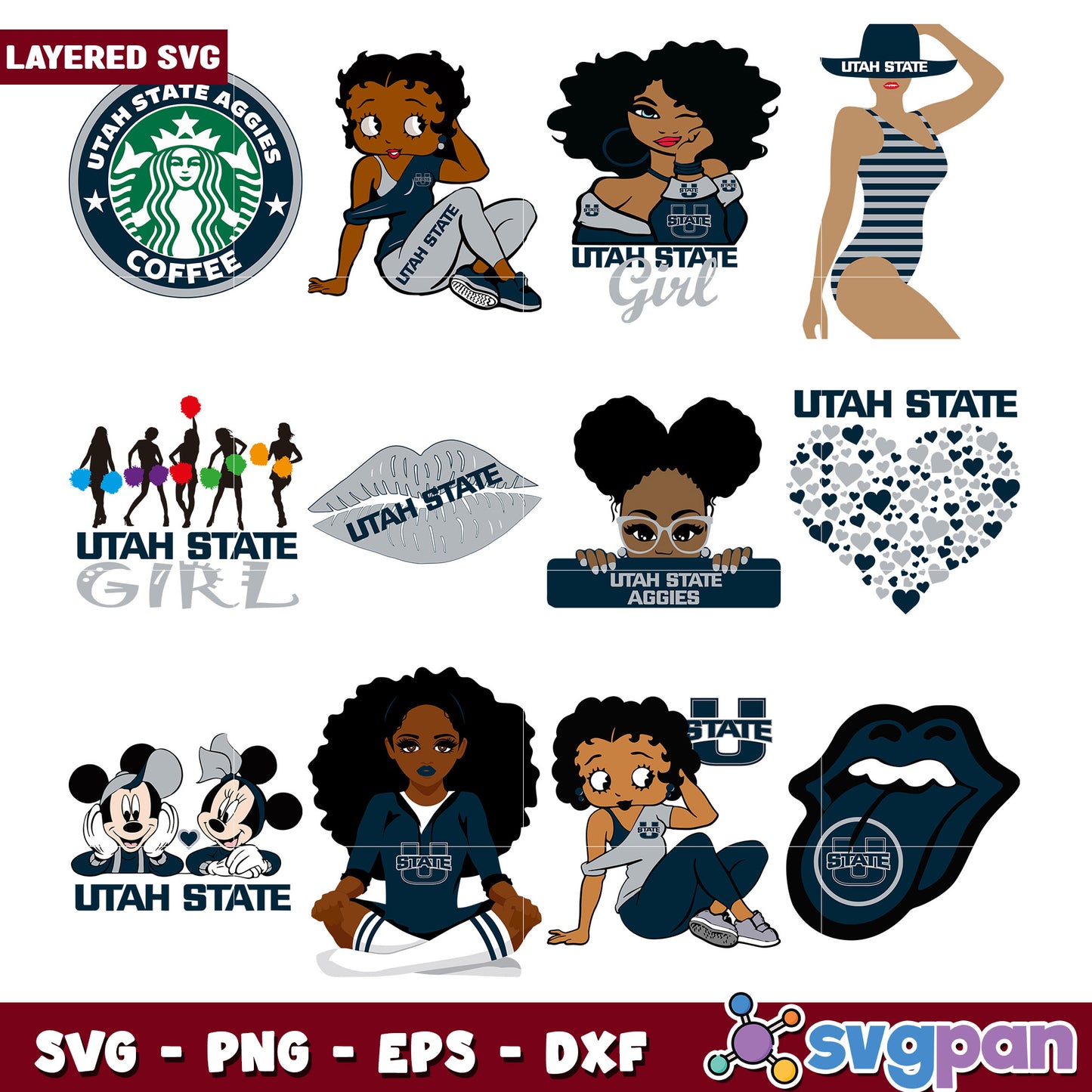 Utah State Aggies SVG Bundle for Creative Projects