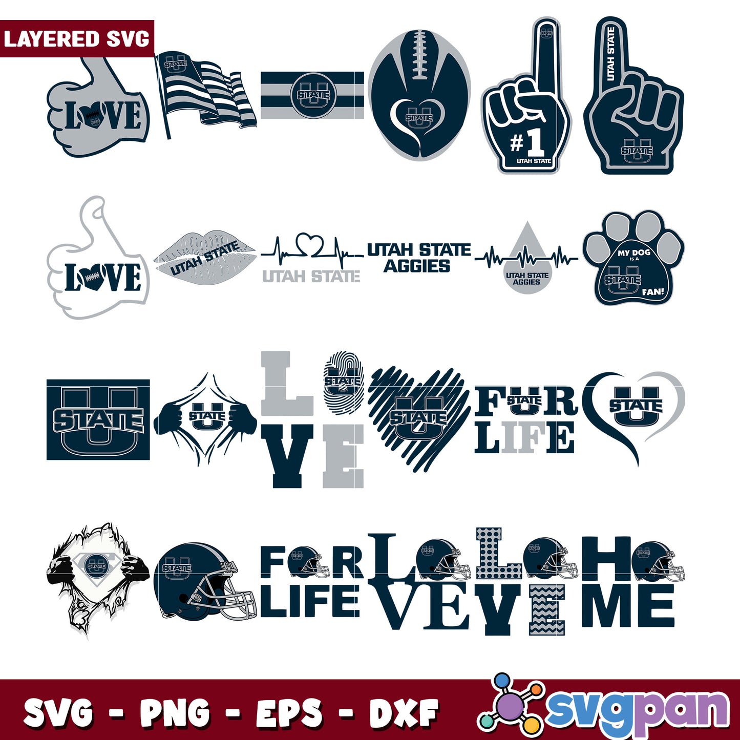 Utah State Aggies SVG Bundle for Fans and Crafts