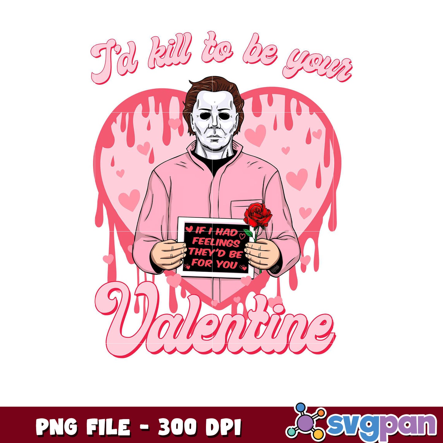 Valentine Design for Horror Fans, Cute Yet Creepy Style