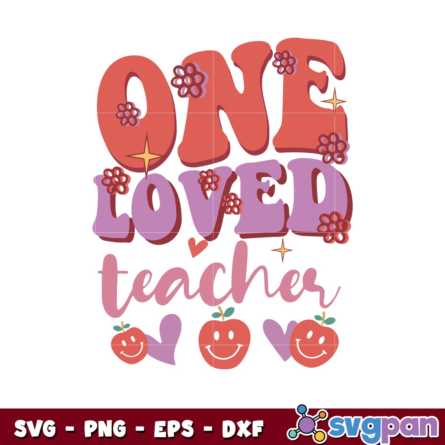 Valentine one loved teacher svg, teacher valentines svg