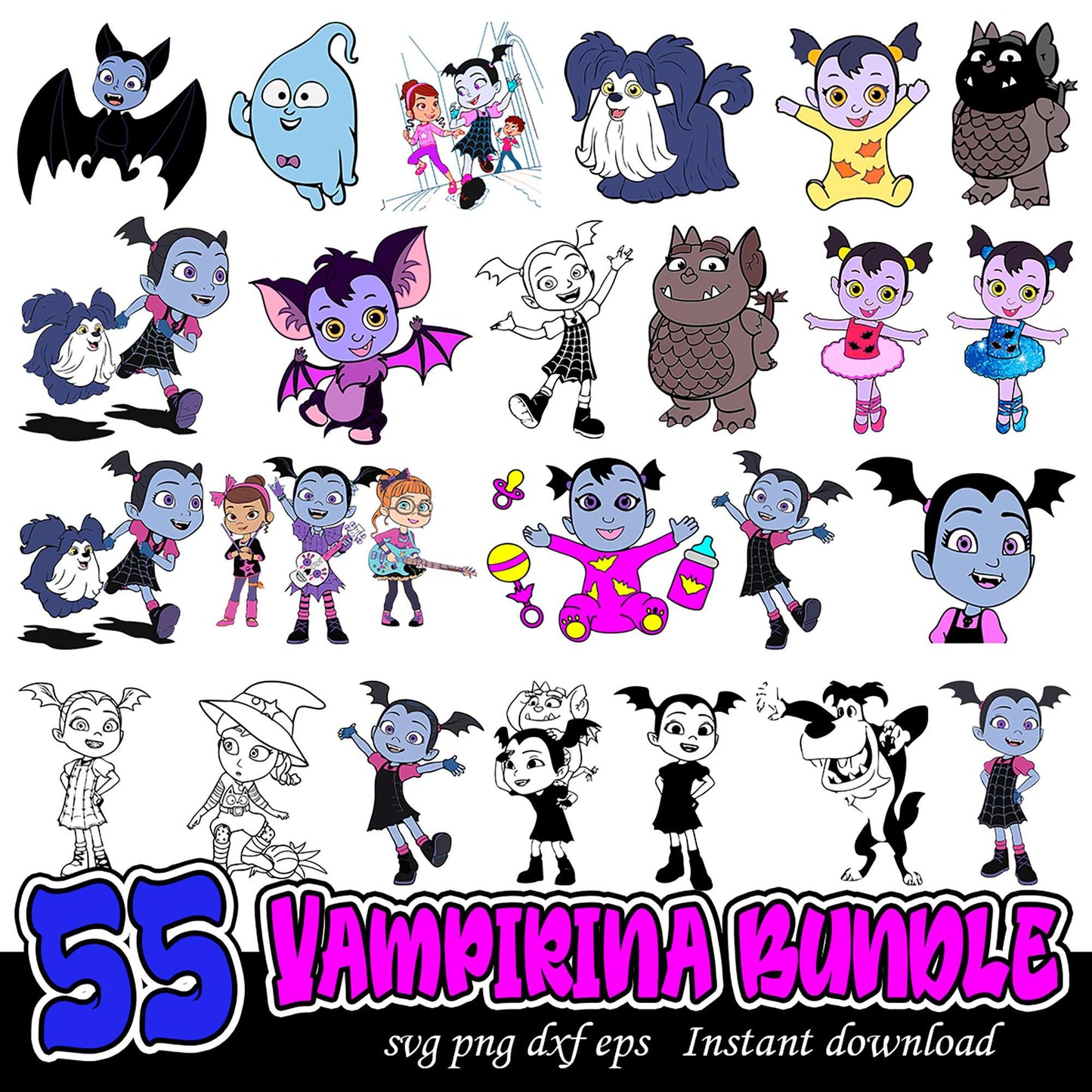 Vampirina SVG Bundle 55 Digital Files for Easy Download