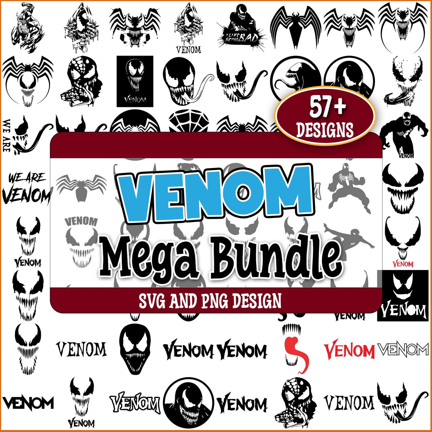 Venom sketch svg bundle