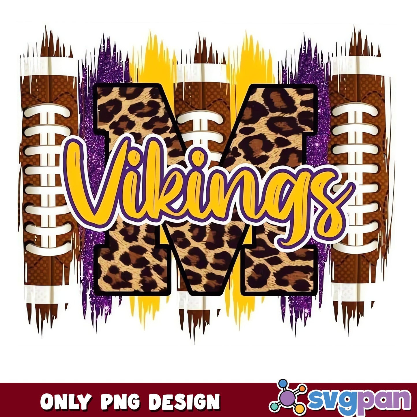 Vikings Football Leopard PNG, Team Spirit PNG, Football PNG