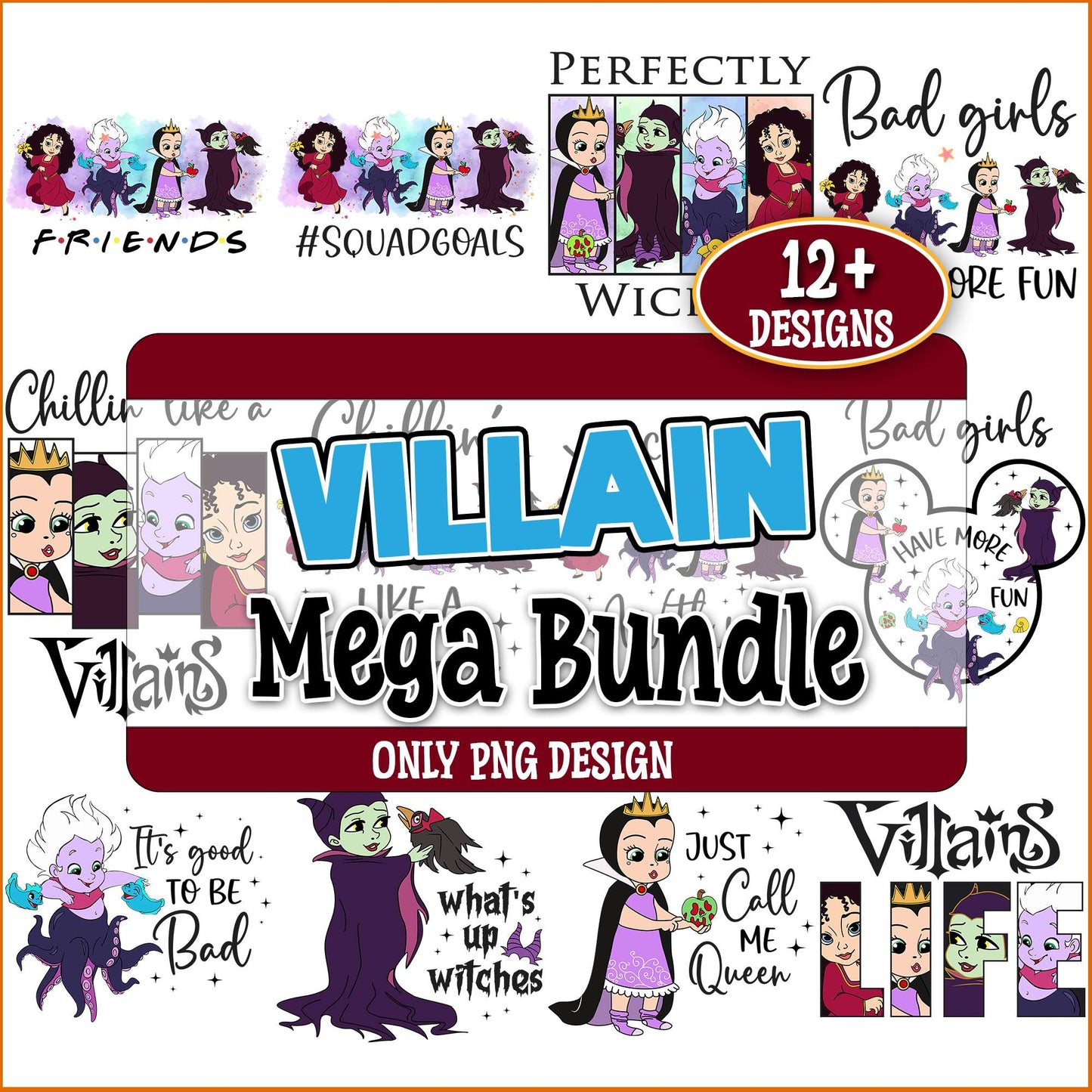 Villains disney png bundle