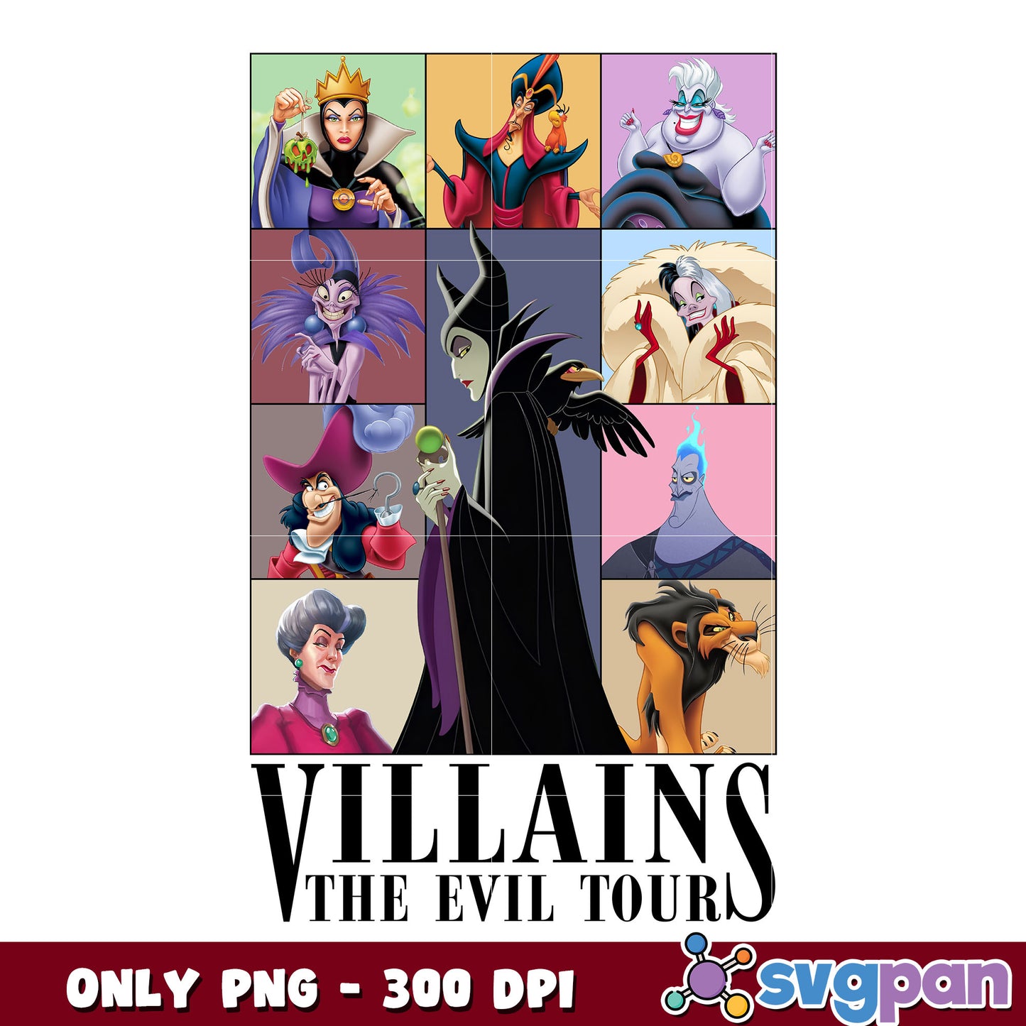 Villains the eras tour disney png, disney villain png, disney png