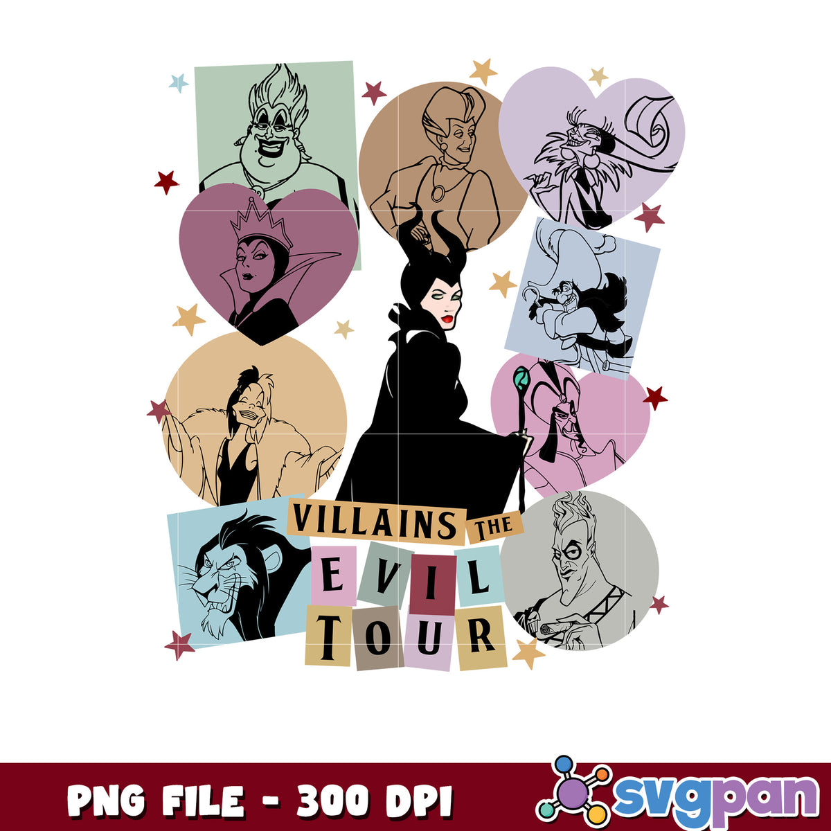 Villains the evil tour png, halloween movies png, halloween candy png