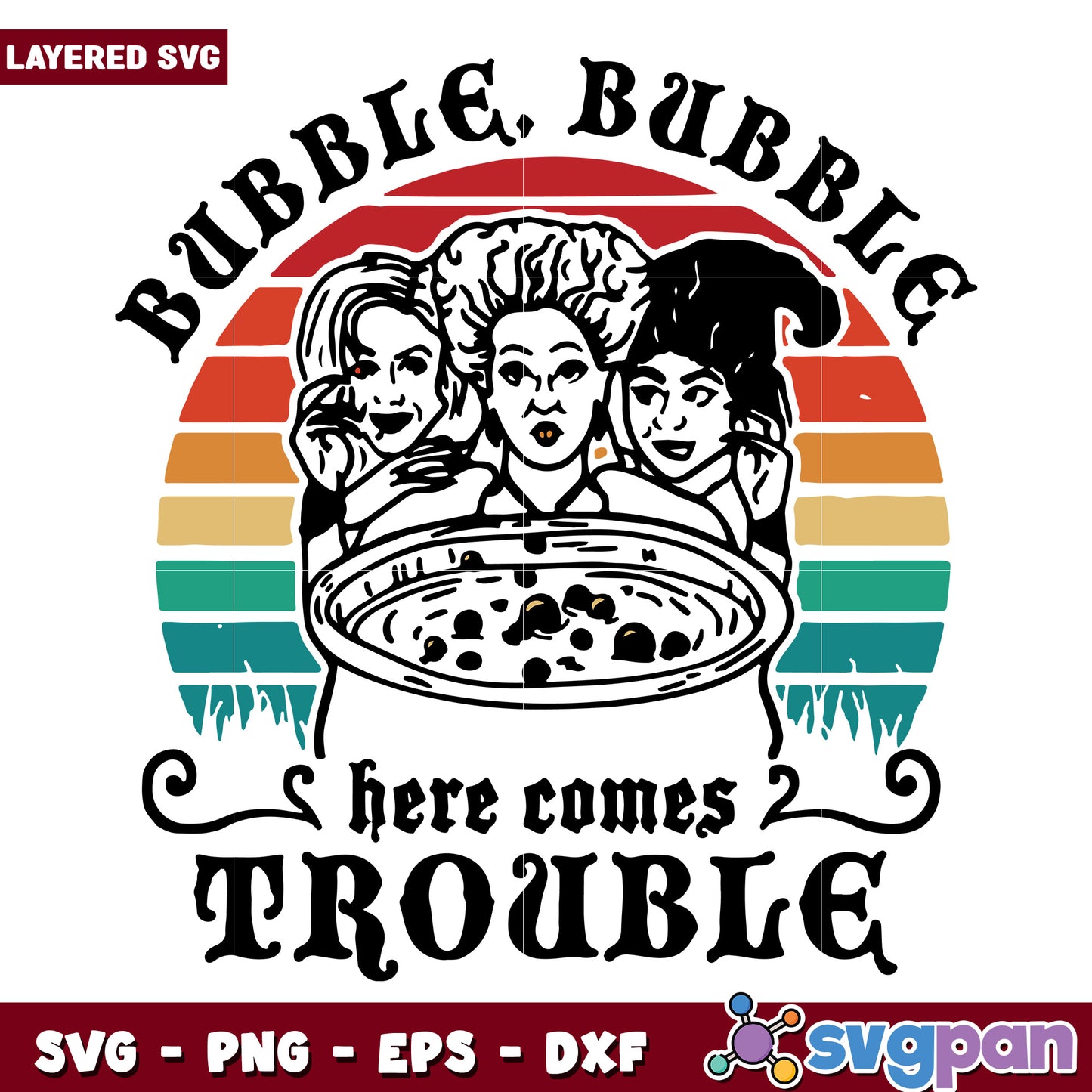 Vintage hocus pocus svg, halloween cartoons svg, spooky cartoons svg