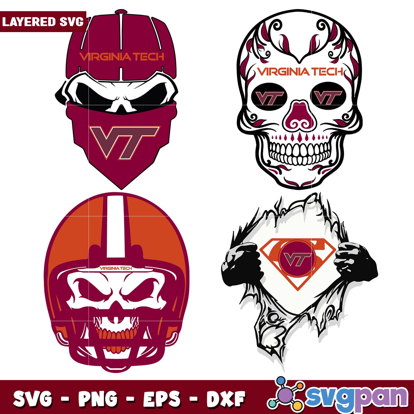 Virginia Tech Bundle SVG Designs for Crafts 2023