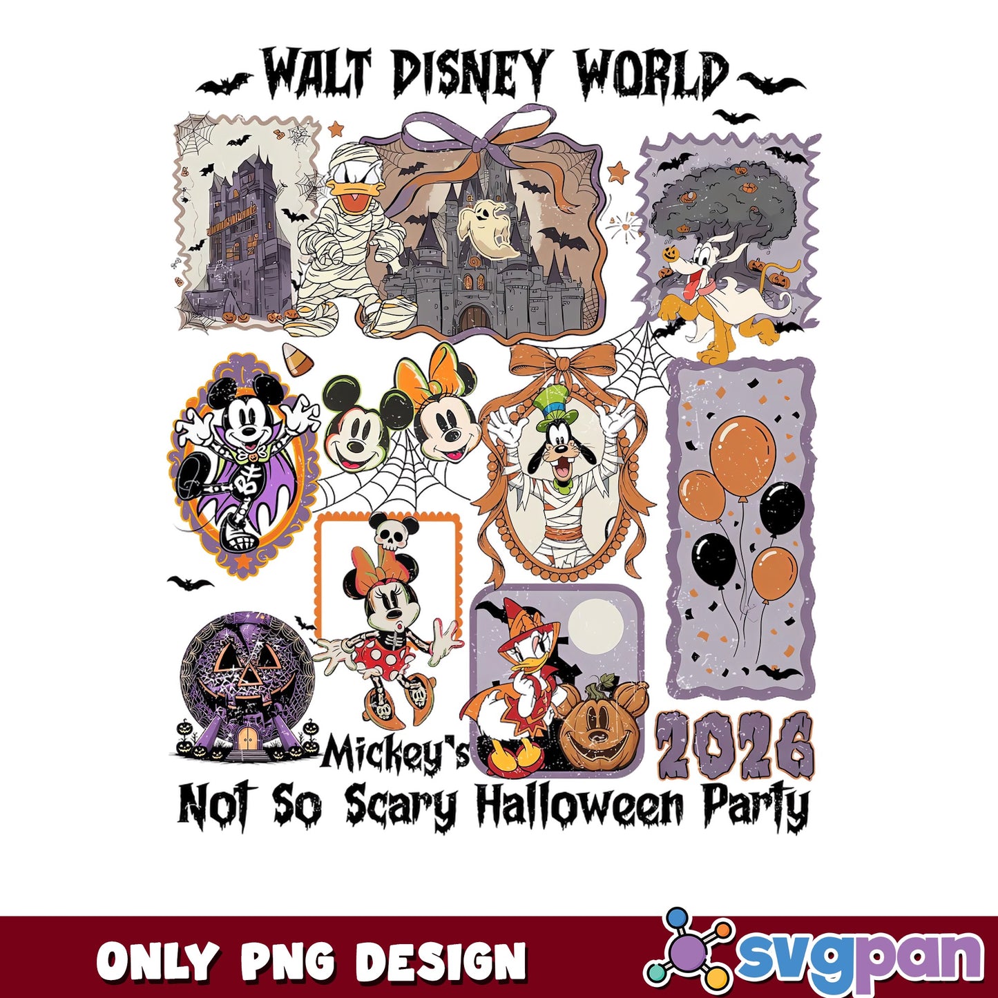 Walt Disney World Mickey Not So Scary Halloween 2026 PNG, Goofy Pluto